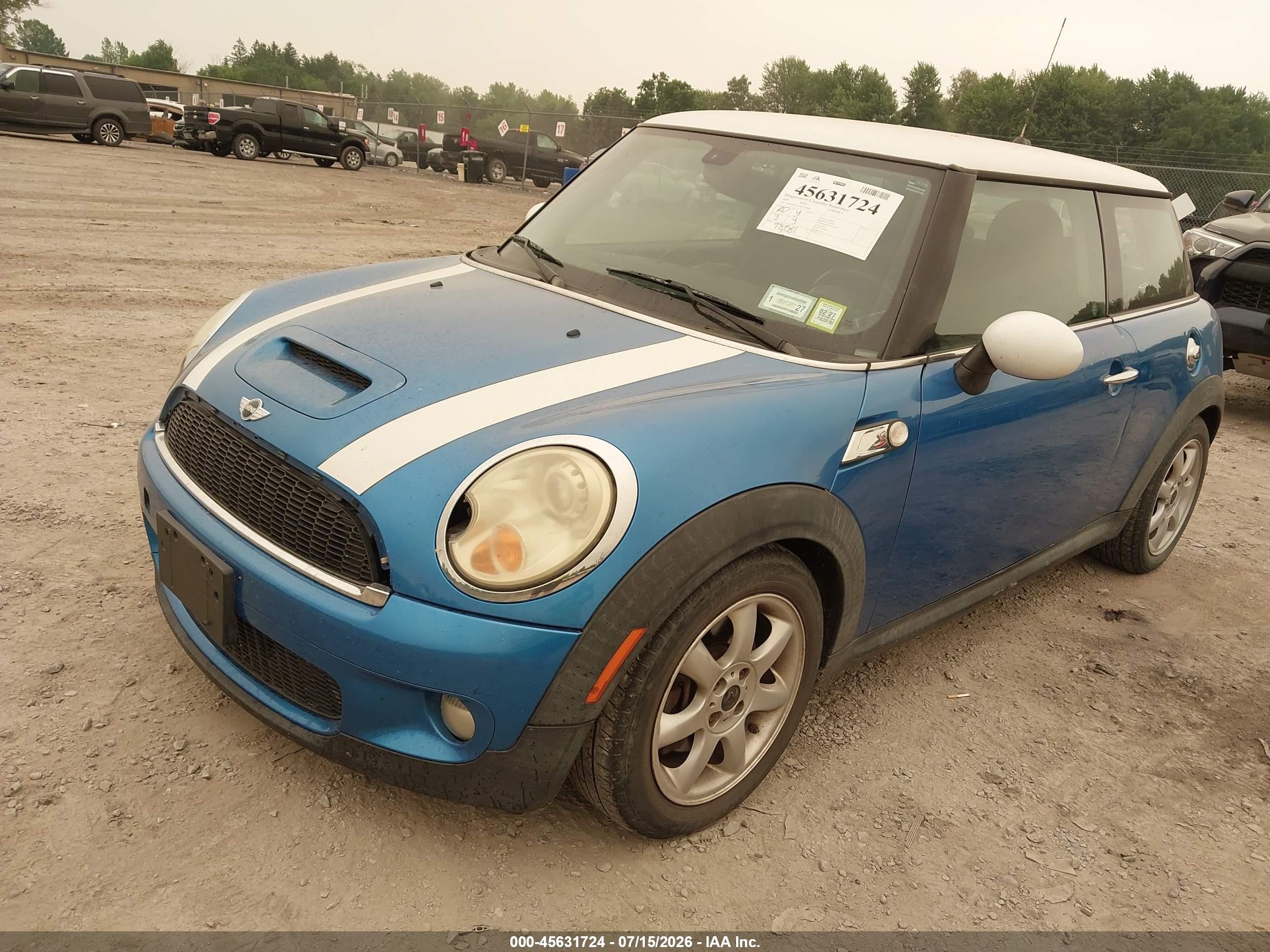 2008 Mini Cooper S   Blue vin: WMWMF73508TV35868