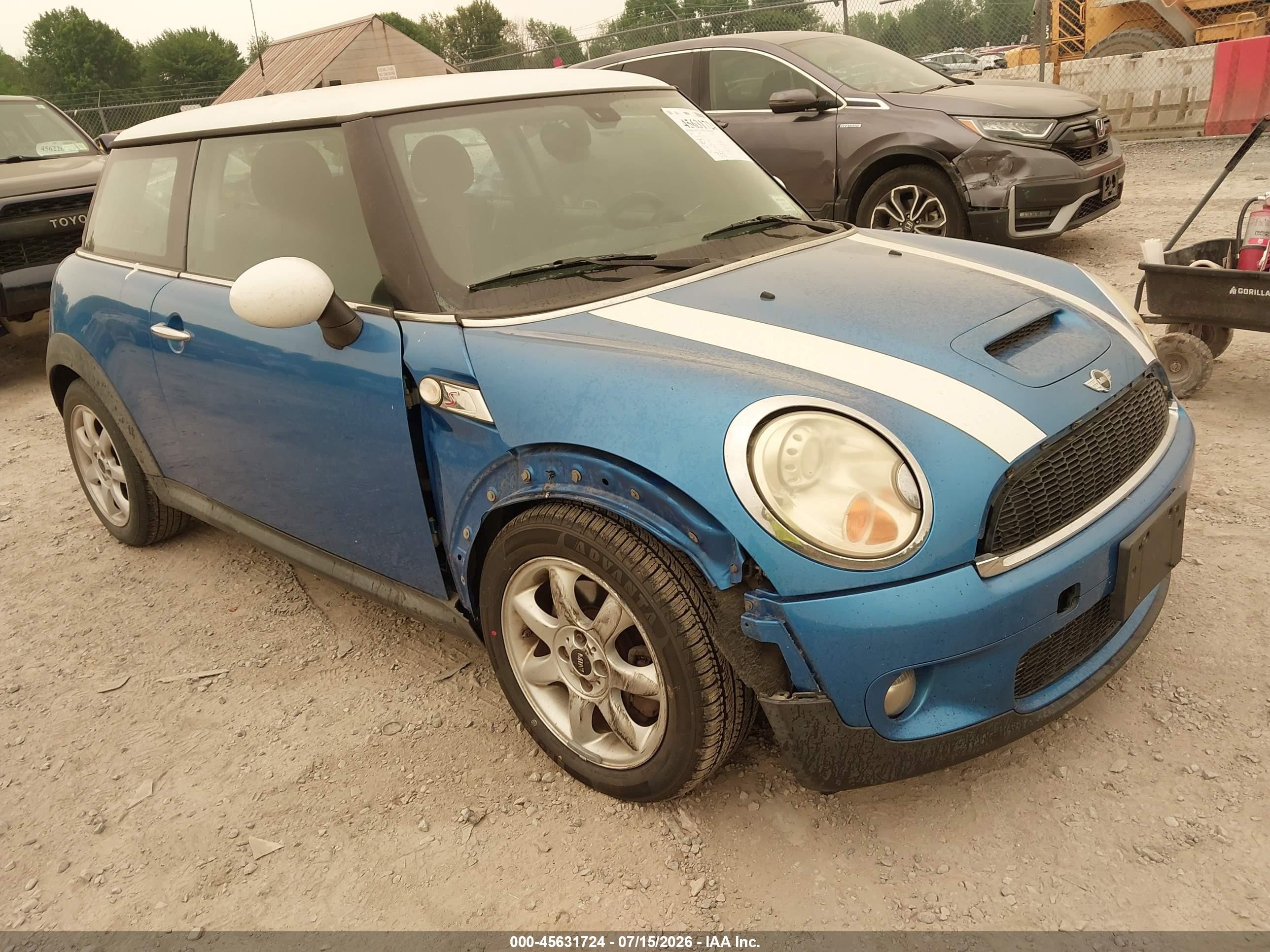 2008 Mini Cooper S   Blue vin: WMWMF73508TV35868