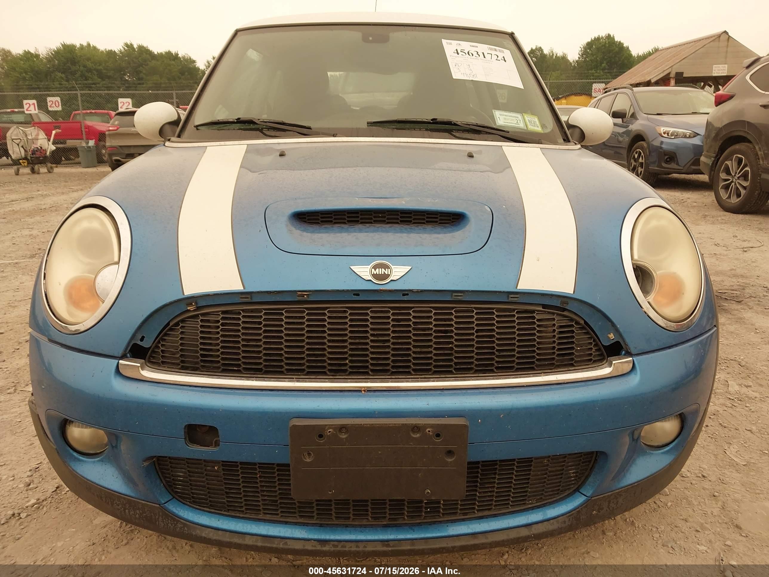 2008 Mini Cooper S   Blue vin: WMWMF73508TV35868