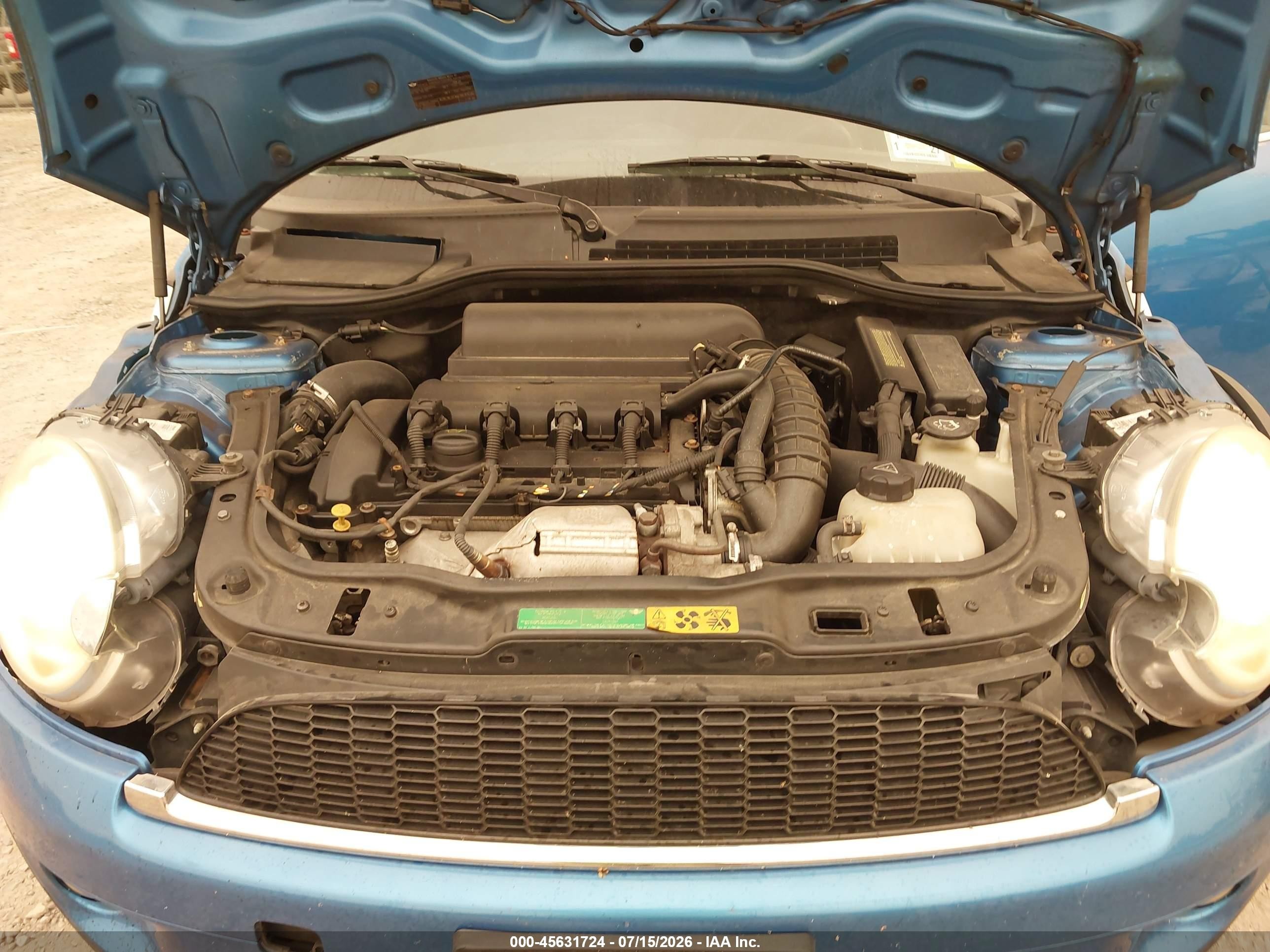 2008 Mini Cooper S   Blue vin: WMWMF73508TV35868