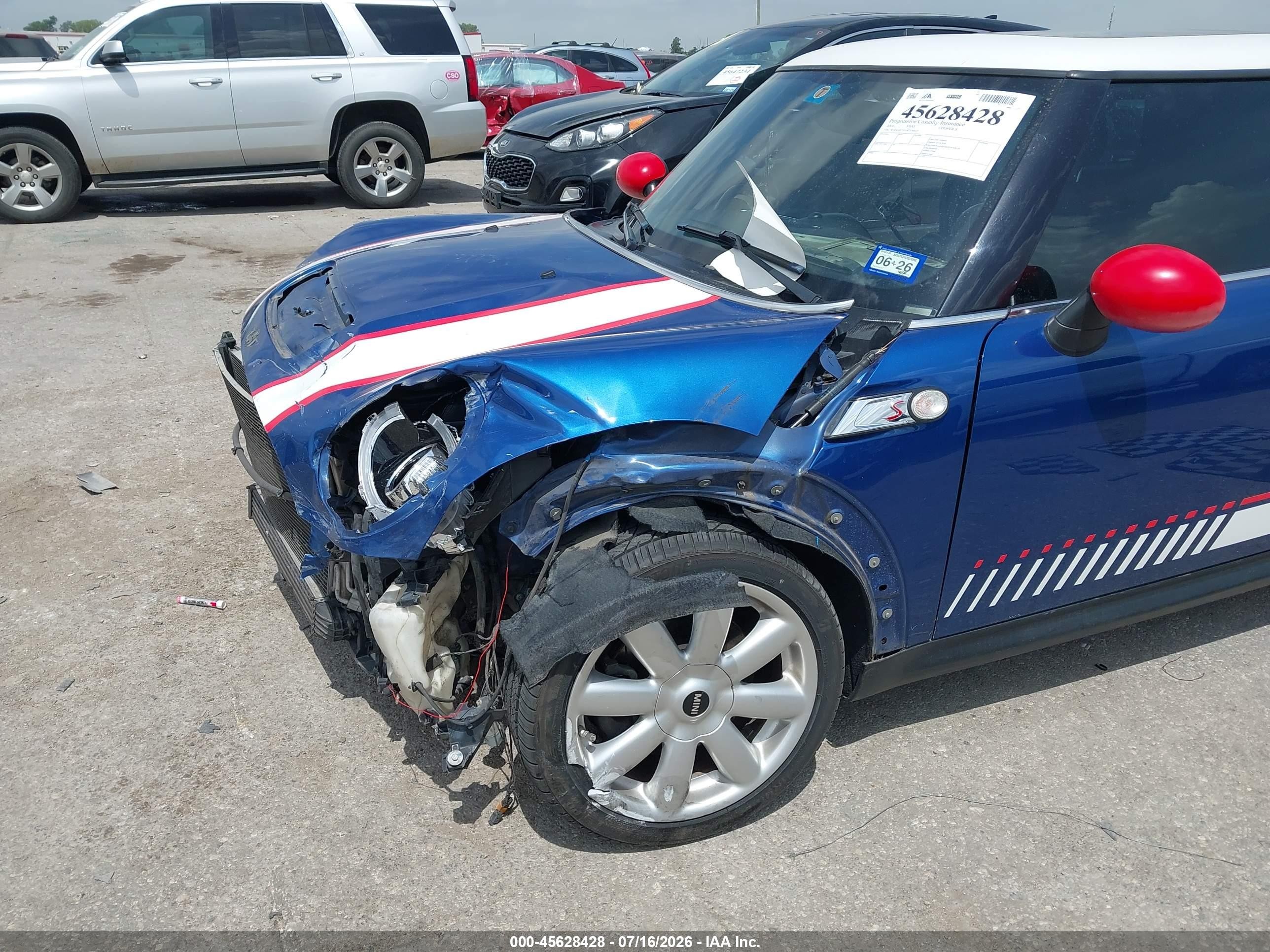 2008 Mini Cooper S   Blue vin: WMWMF73518TT90663