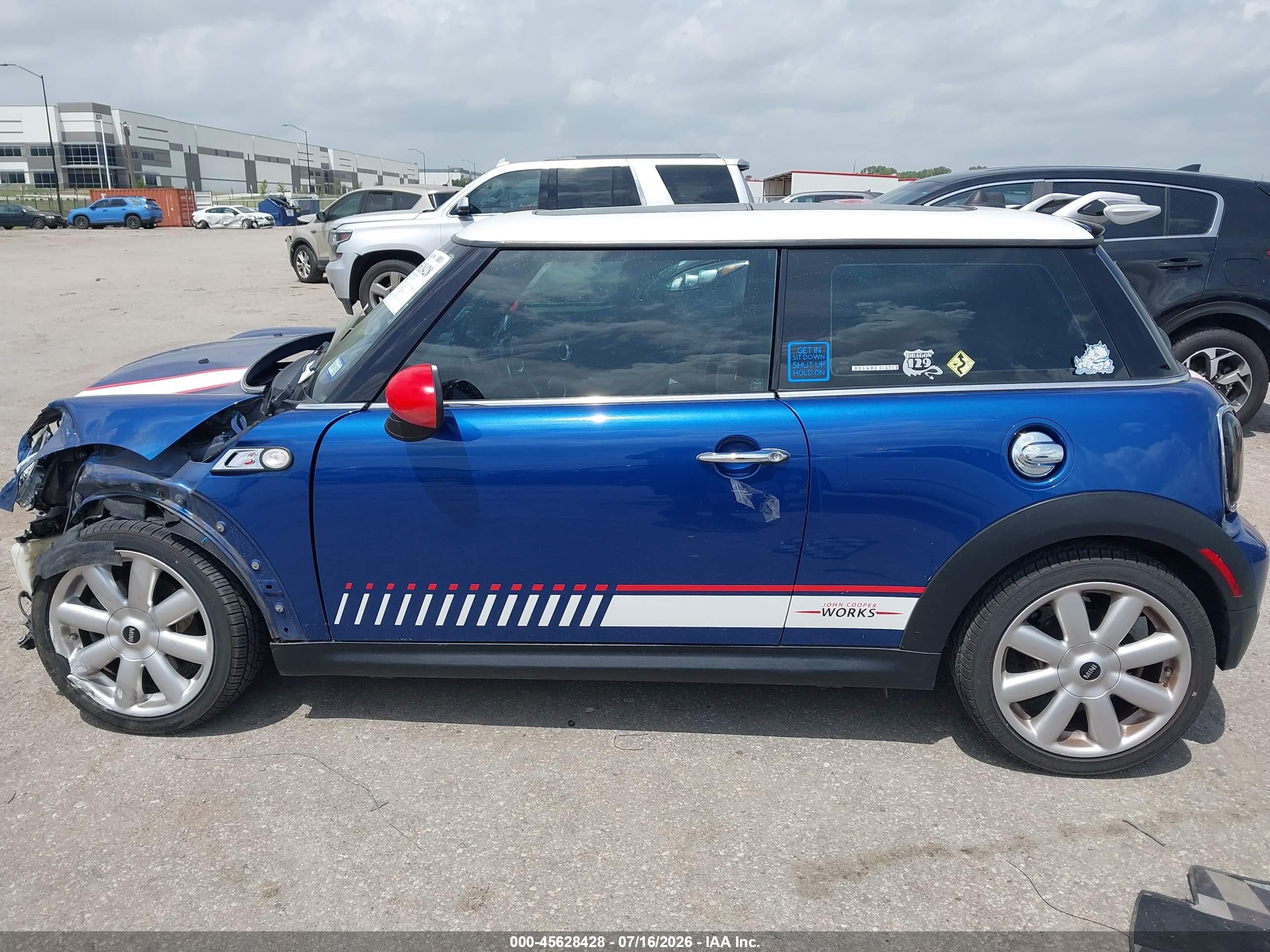 2008 Mini Cooper S   Blue vin: WMWMF73518TT90663
