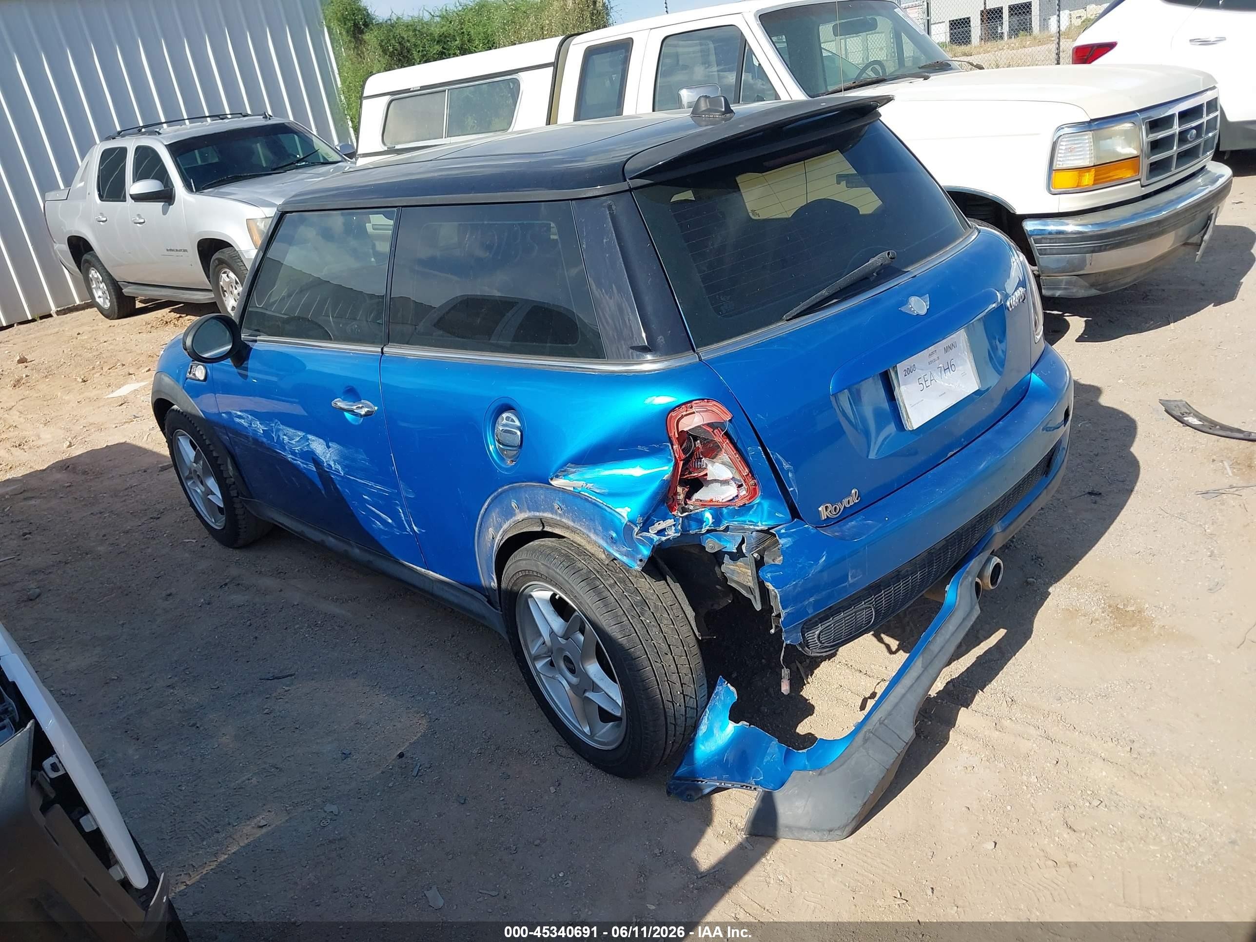 2008 Mini Cooper S   Blue vin: WMWMF73528TV33944