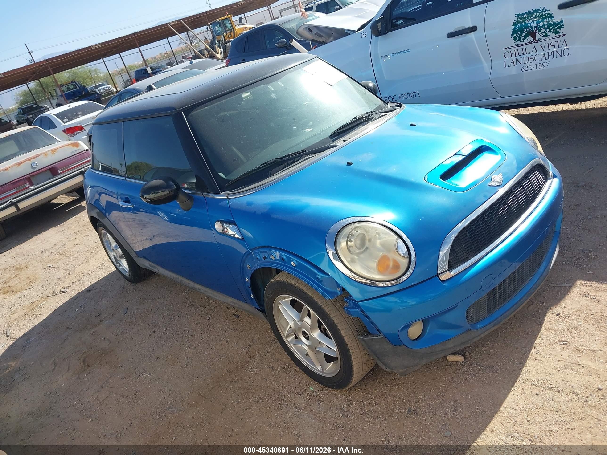 2008 Mini Cooper S   Blue vin: WMWMF73528TV33944
