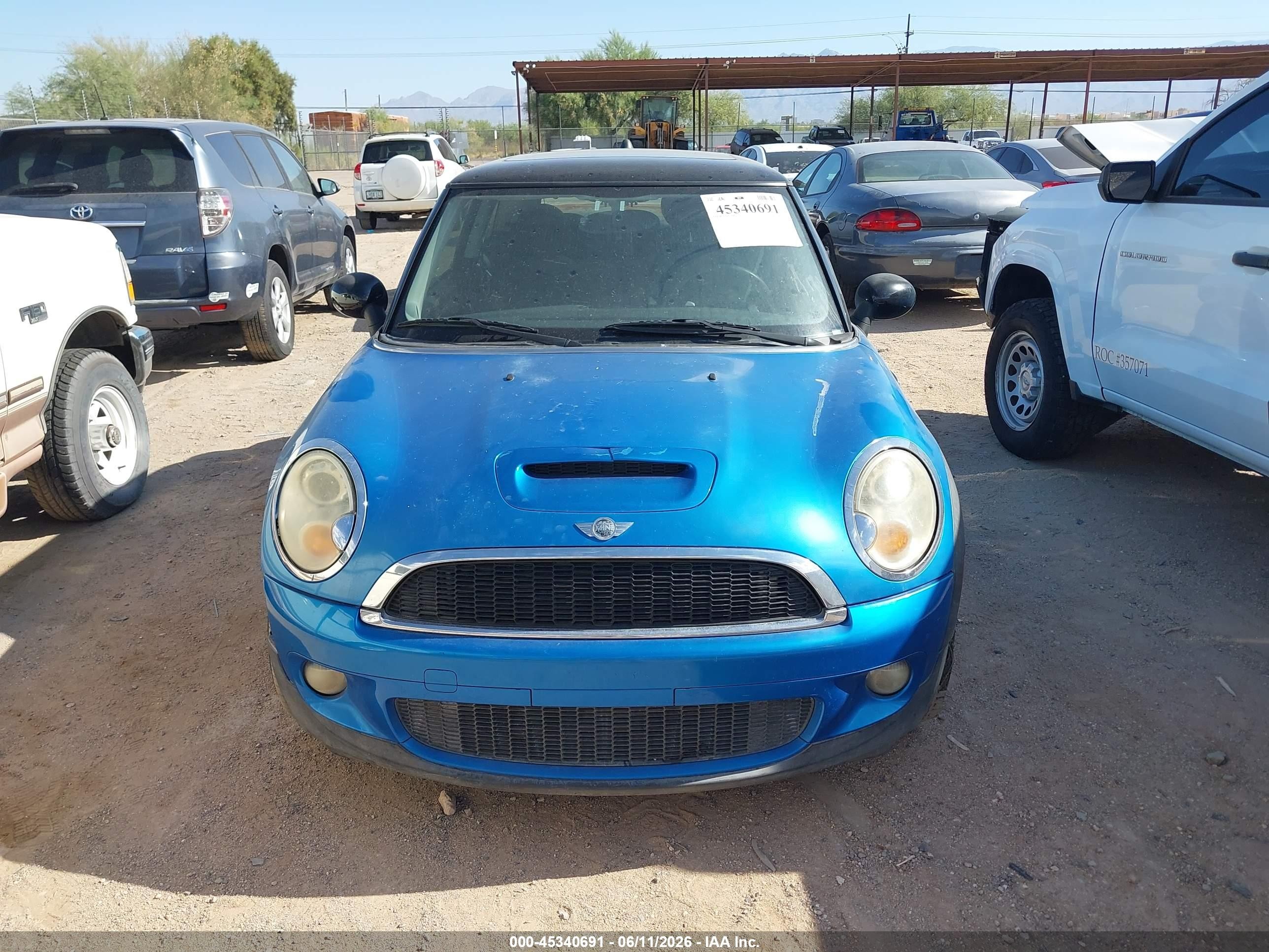 2008 Mini Cooper S   Blue vin: WMWMF73528TV33944