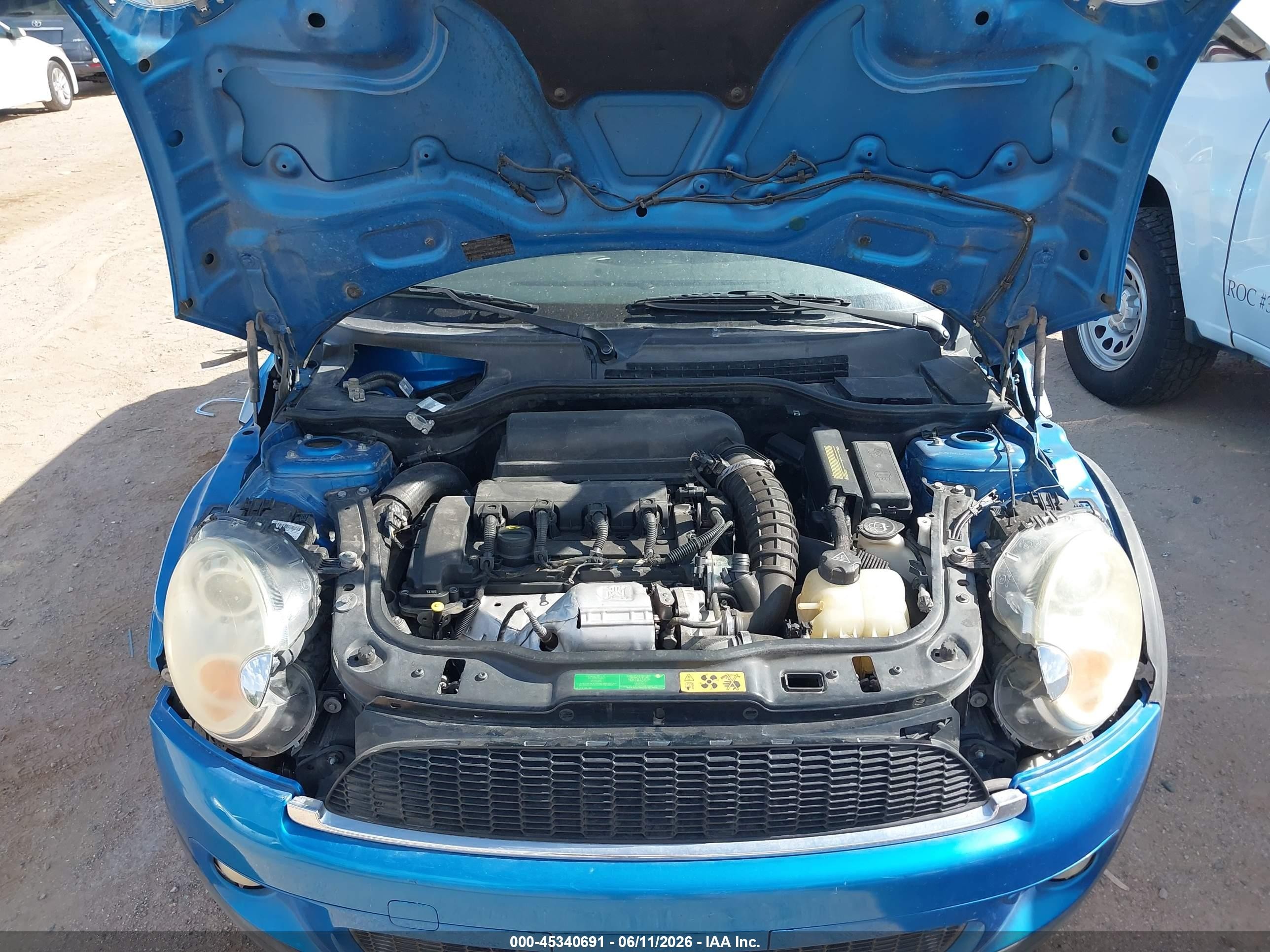2008 Mini Cooper S   Blue vin: WMWMF73528TV33944