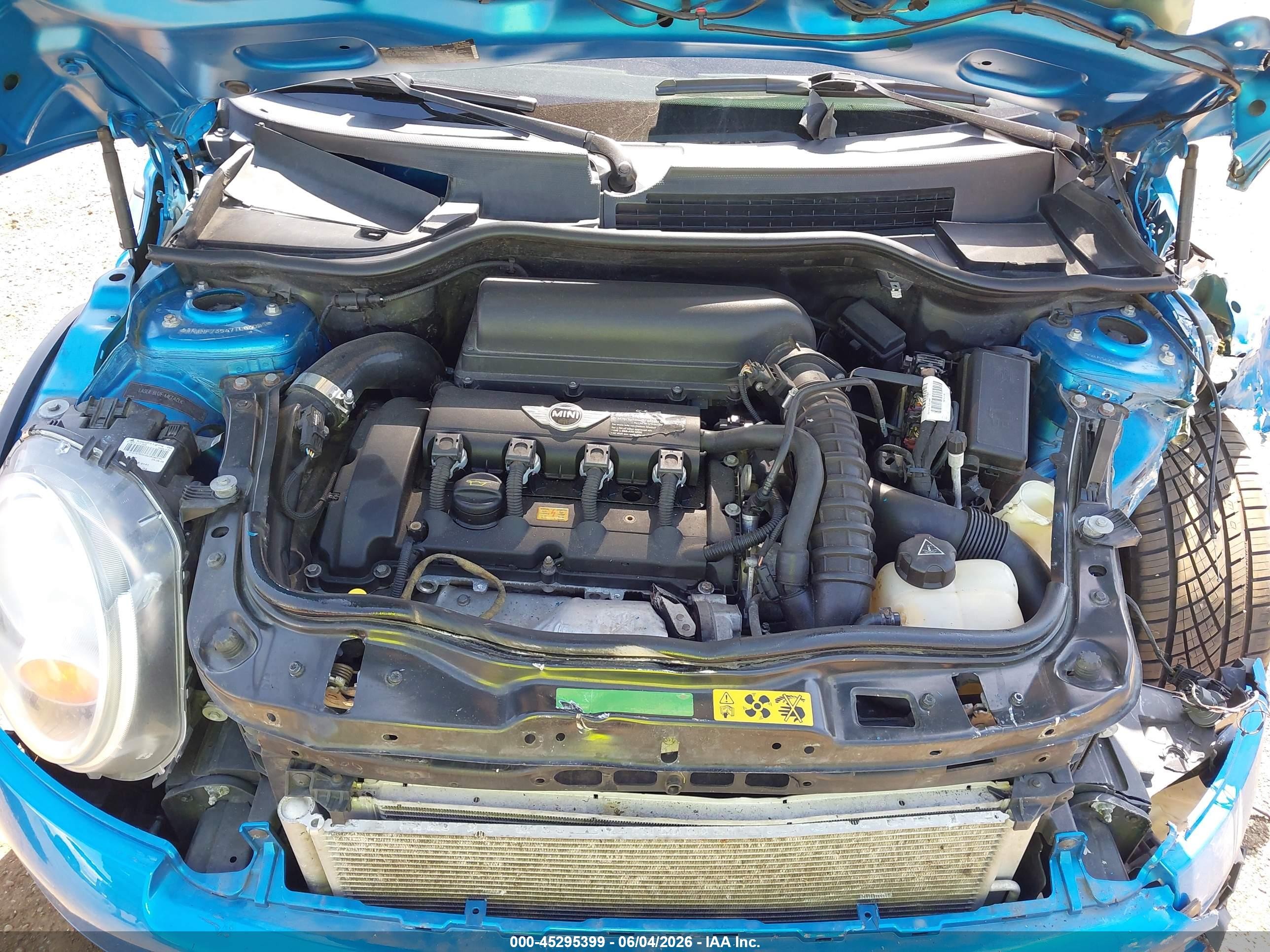2007 Mini Cooper S   Blue vin: WMWMF73547TL83091