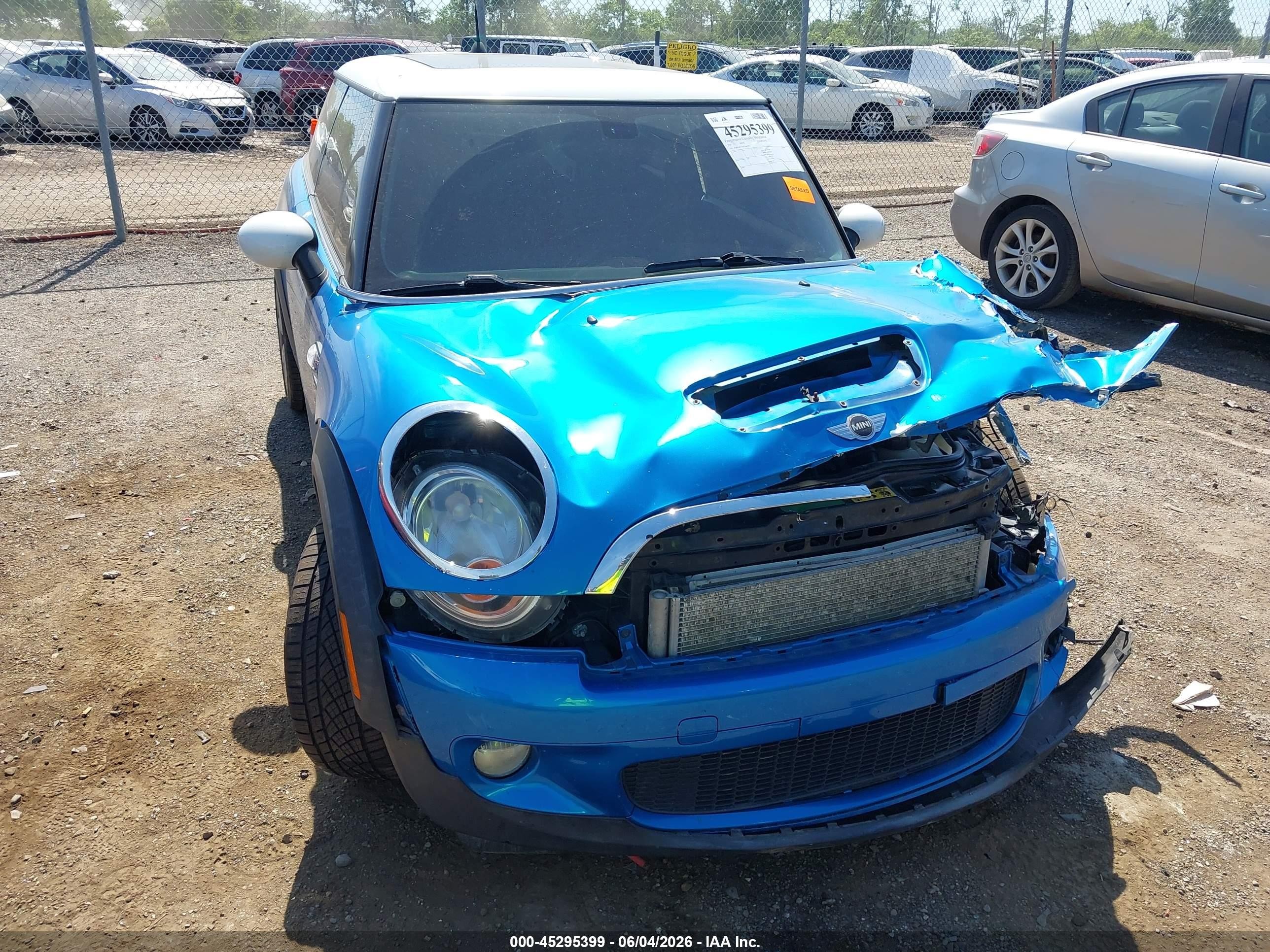 2007 Mini Cooper S   Blue vin: WMWMF73547TL83091