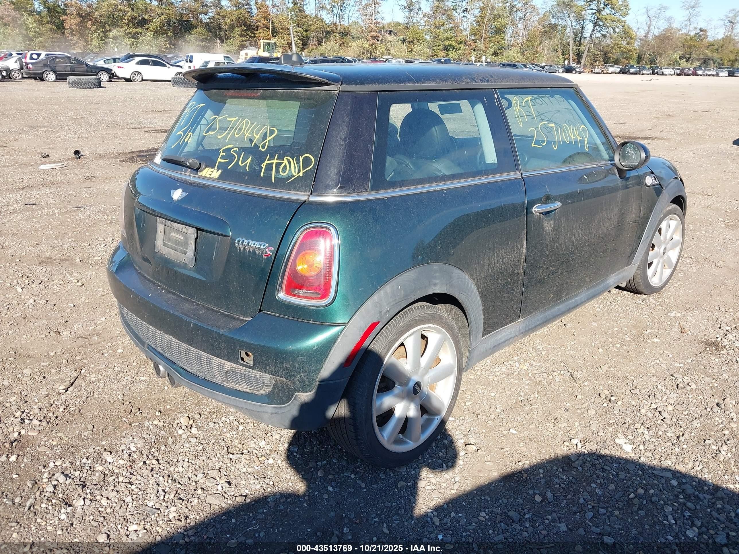 2008 Mini Cooper S   Green vin: WMWMF73548TT86896