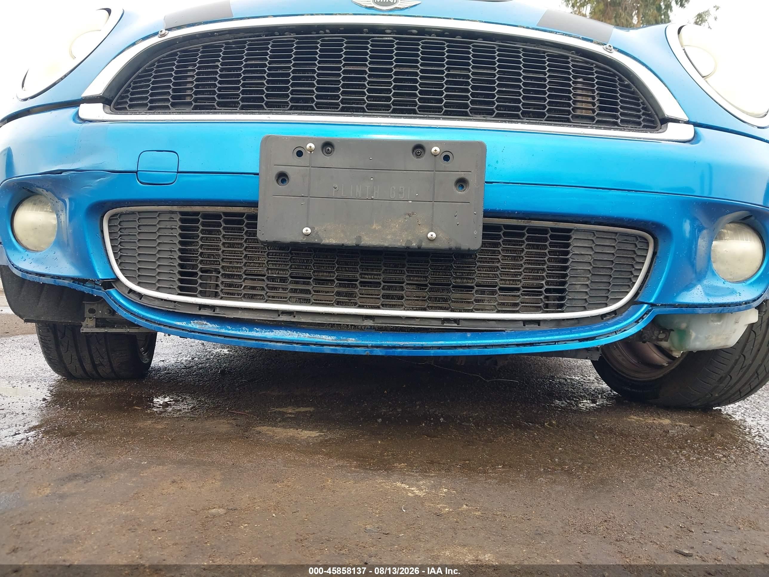 2008 Mini Cooper S   Blue vin: WMWMF73548TV38806