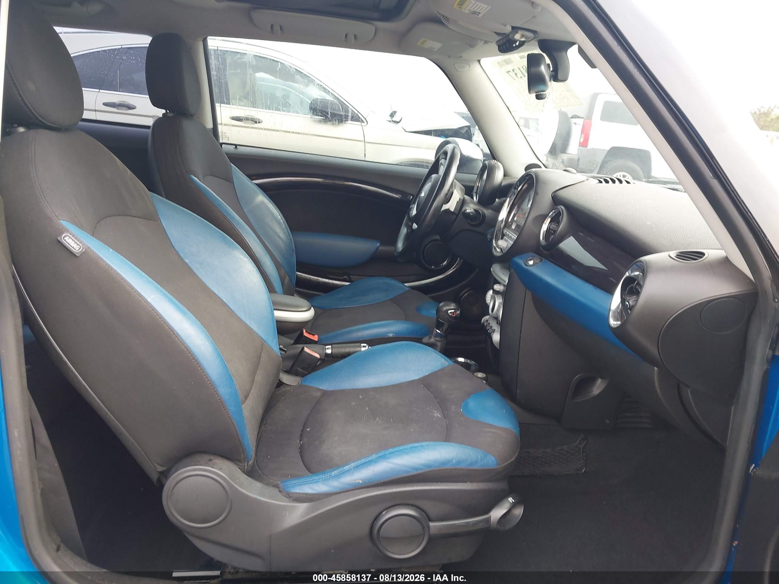 2008 Mini Cooper S   Blue vin: WMWMF73548TV38806
