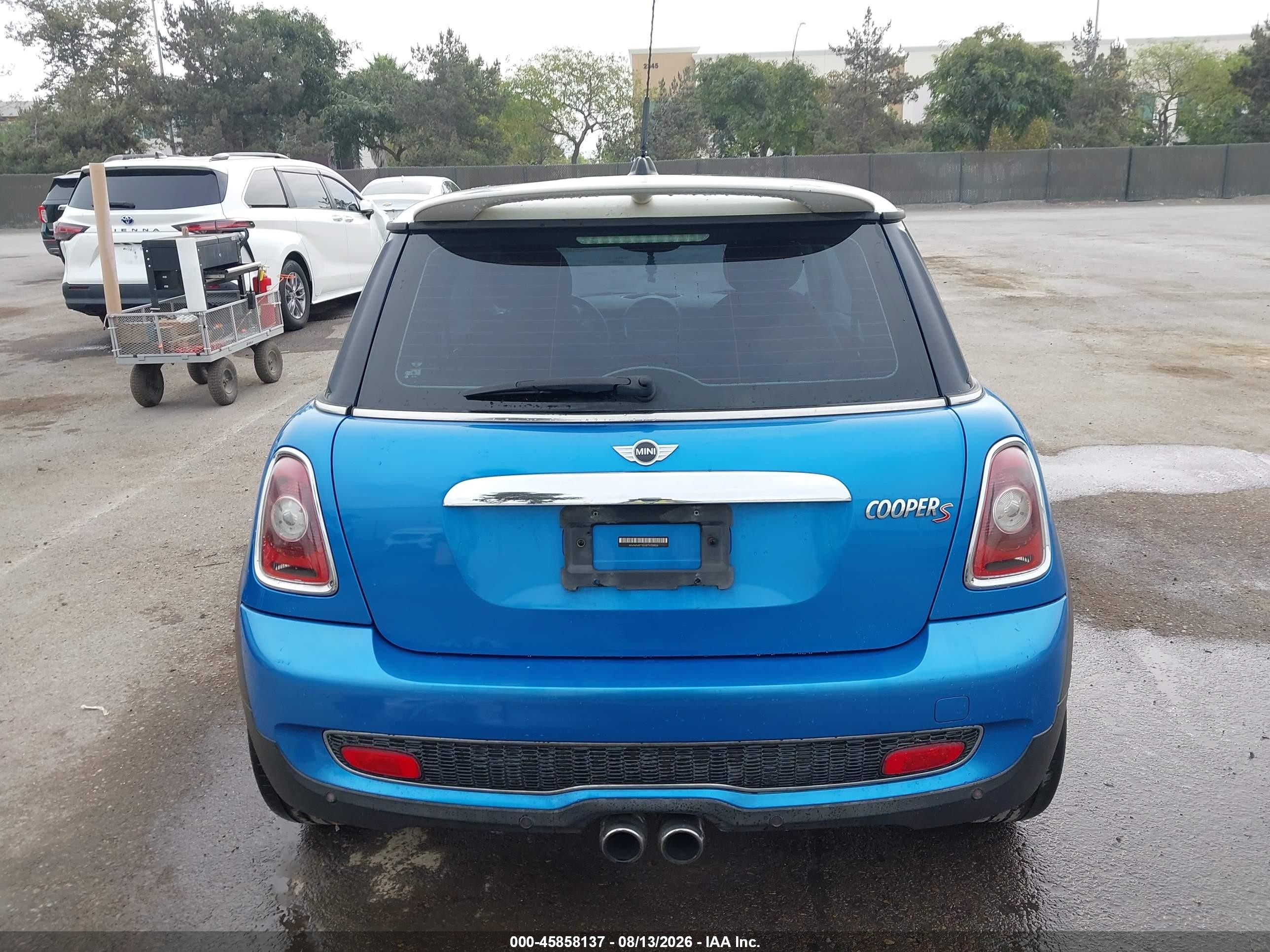 2008 Mini Cooper S   Blue vin: WMWMF73548TV38806