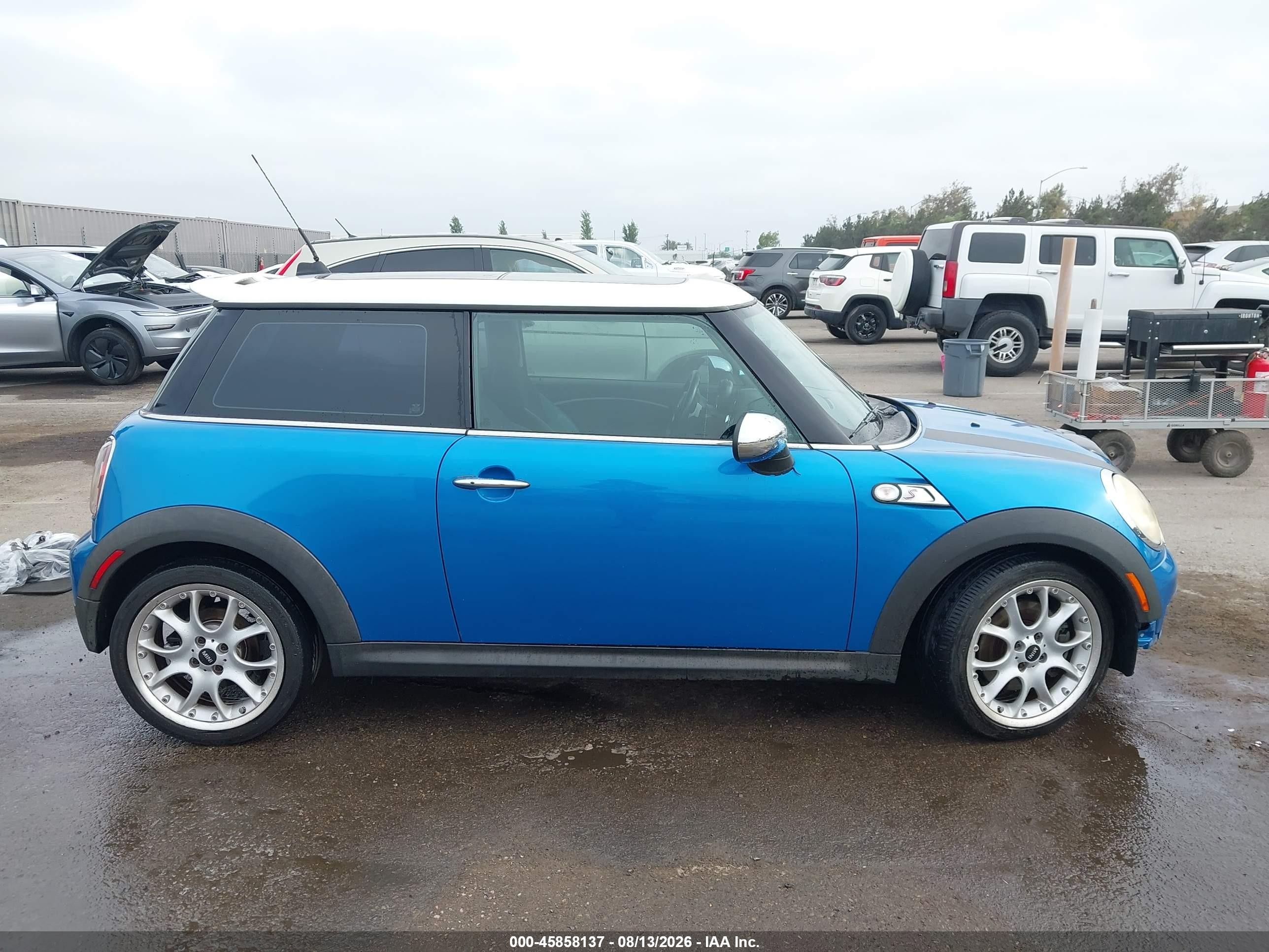 2008 Mini Cooper S   Blue vin: WMWMF73548TV38806