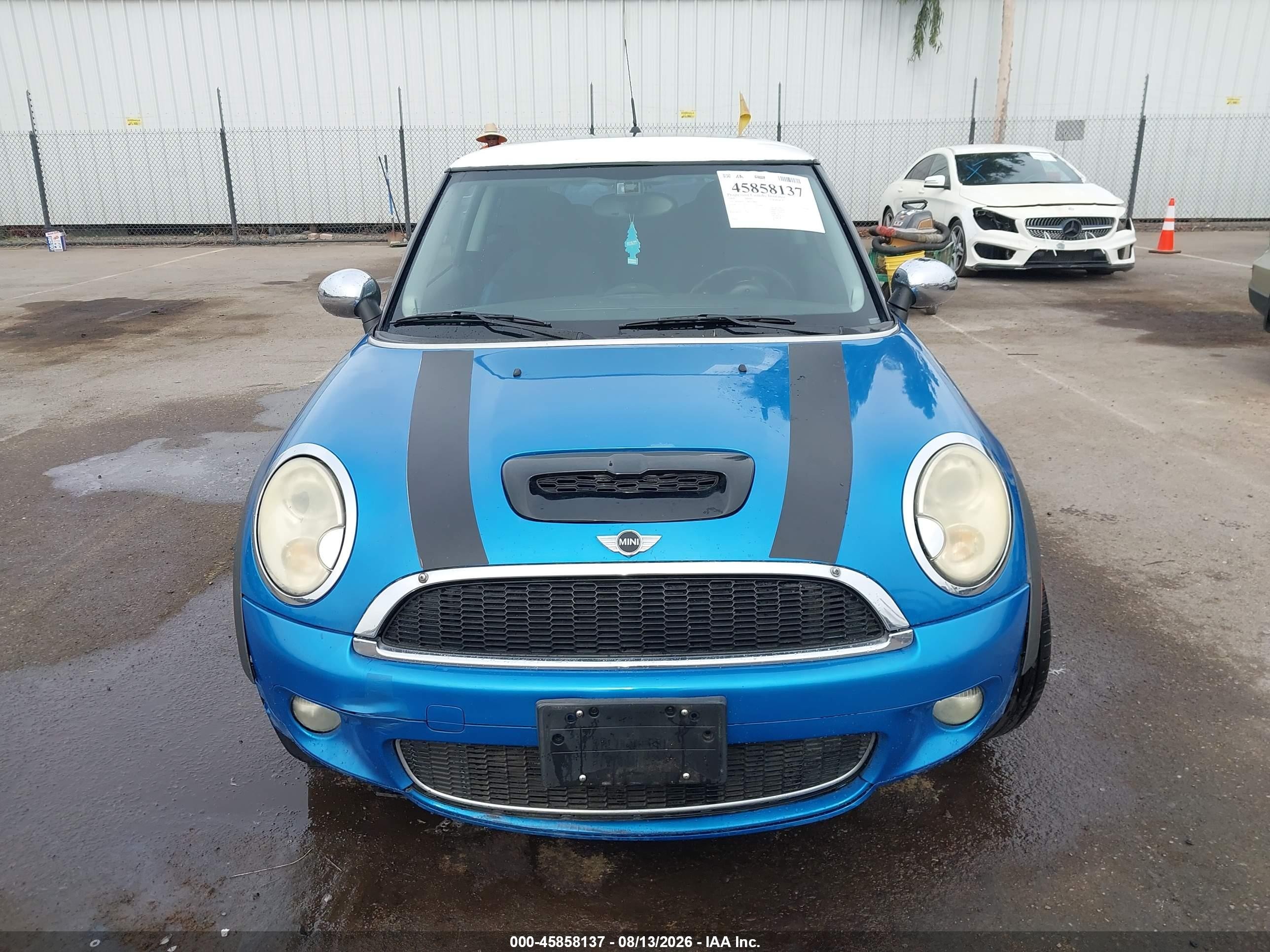 2008 Mini Cooper S   Blue vin: WMWMF73548TV38806