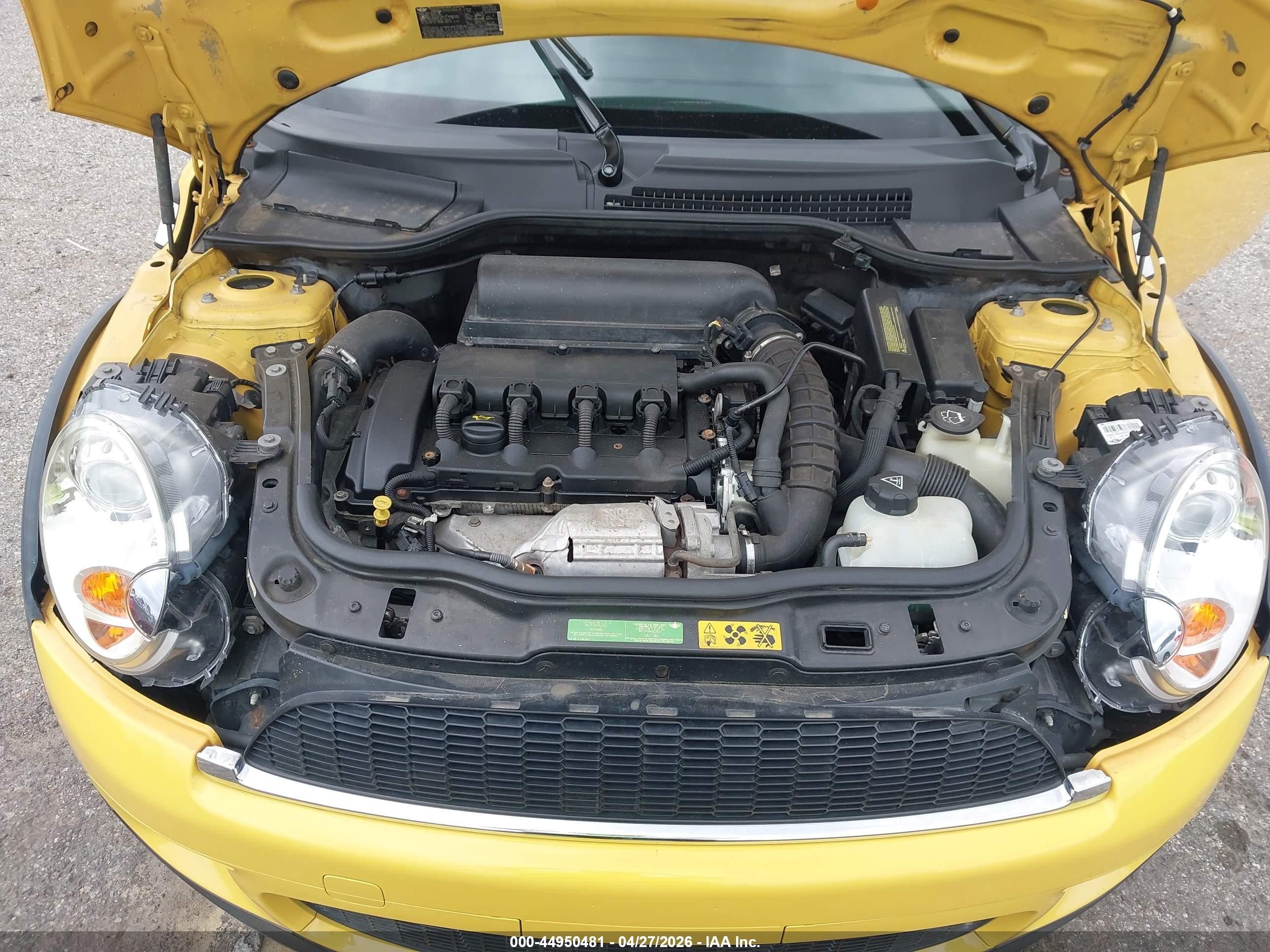 2007 Mini Cooper S   Yellow vin: WMWMF73557TL88560