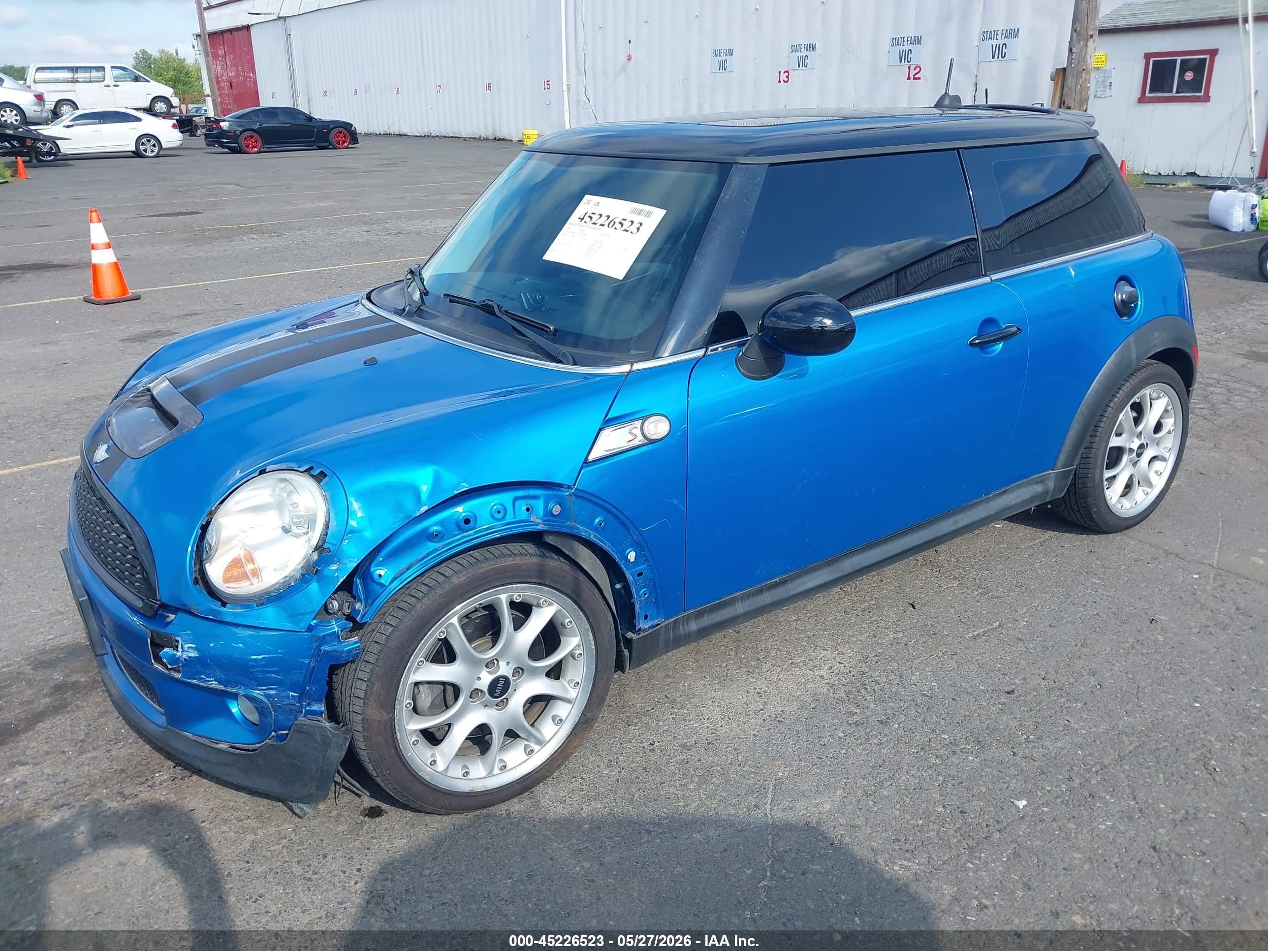 2008 Mini Cooper S   Blue vin: WMWMF73558TV33839