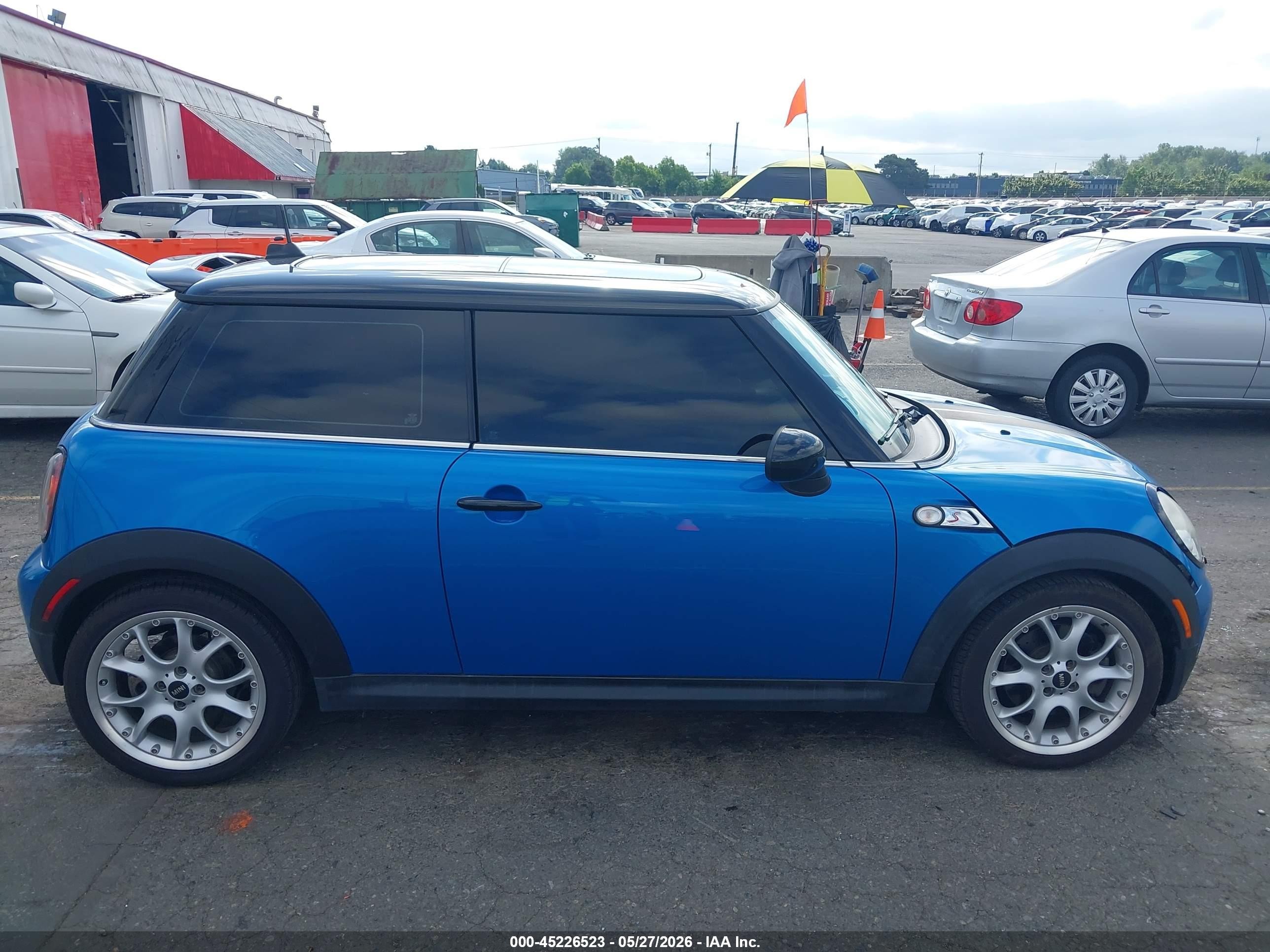 2008 Mini Cooper S   Blue vin: WMWMF73558TV33839