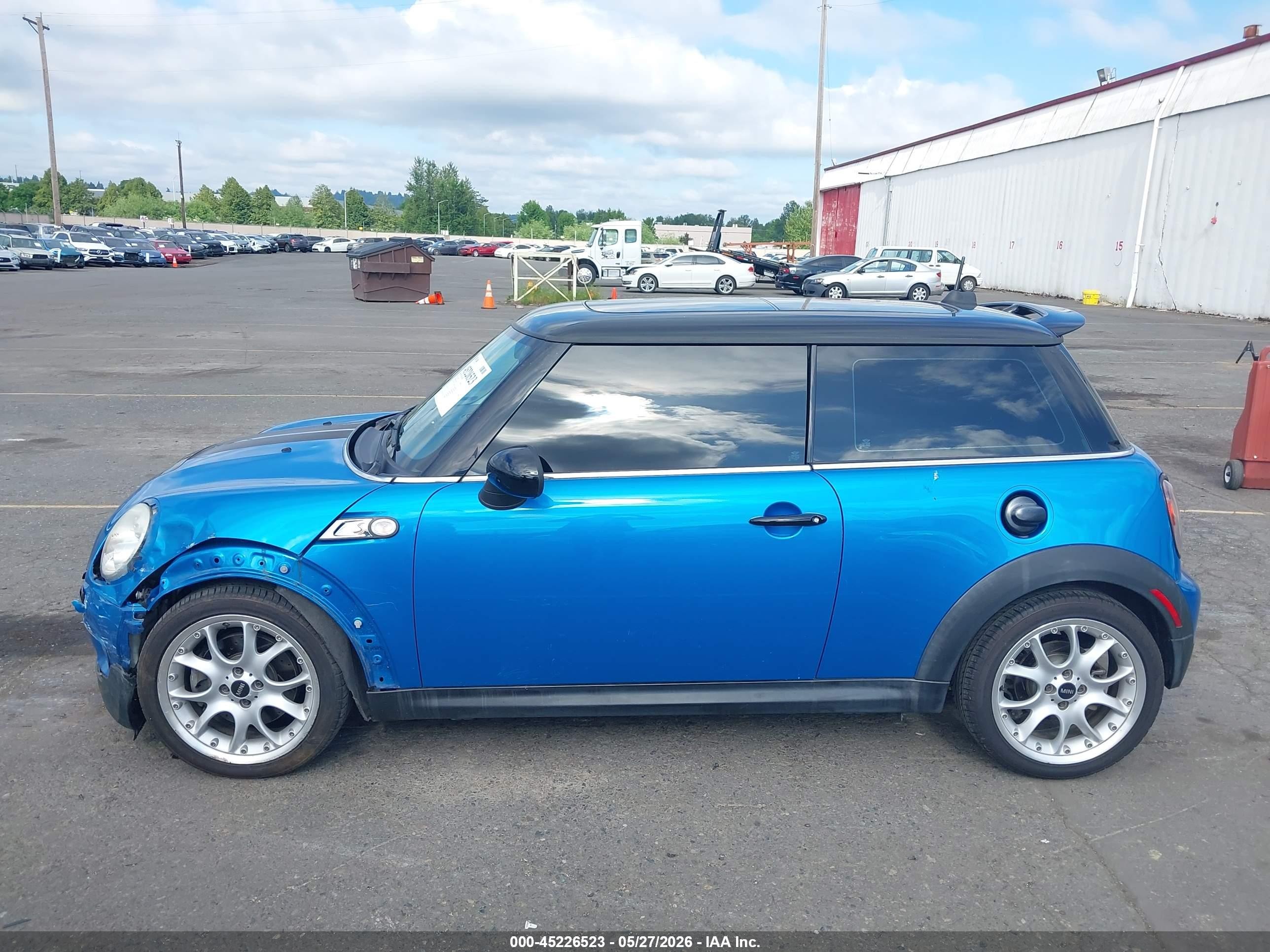 2008 Mini Cooper S   Blue vin: WMWMF73558TV33839