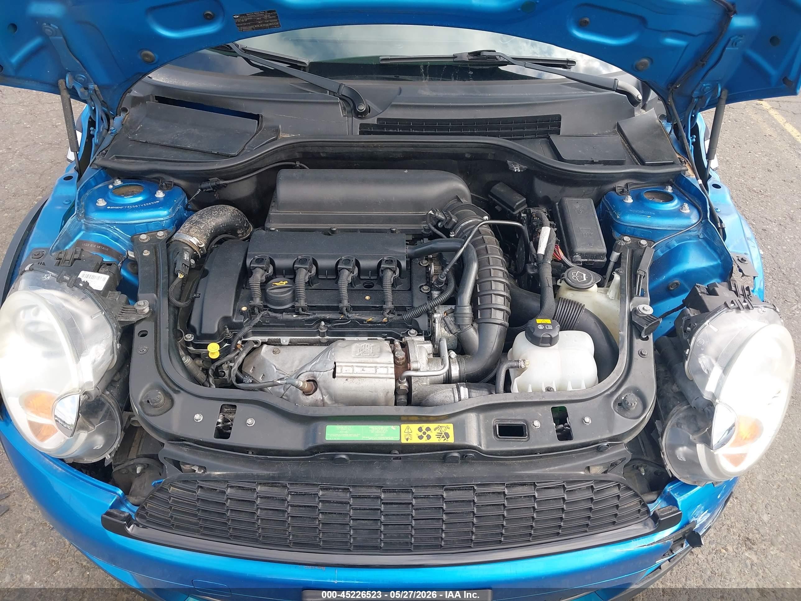2008 Mini Cooper S   Blue vin: WMWMF73558TV33839