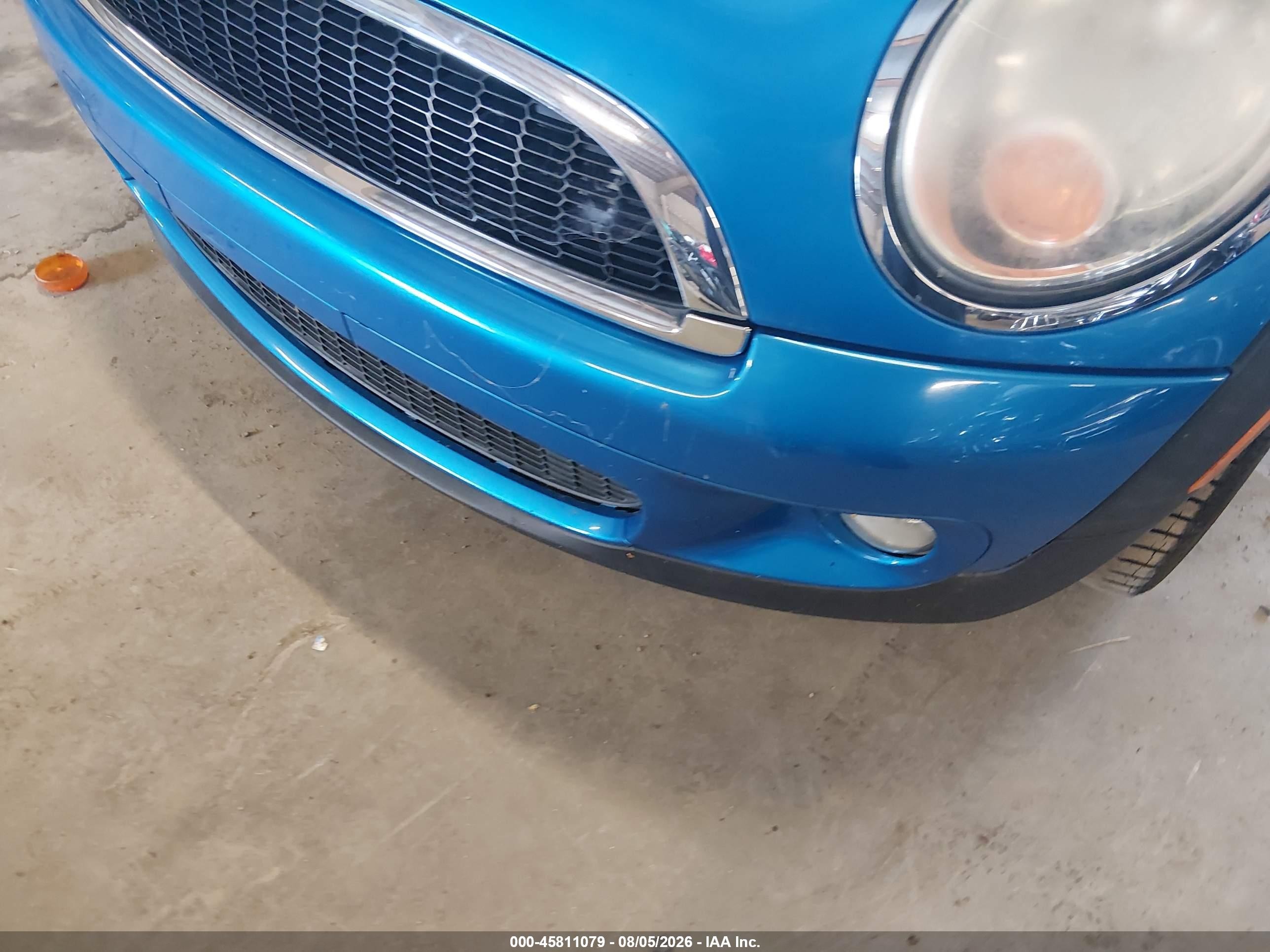 2009 Mini Cooper S   Blue vin: WMWMF73559TW88117