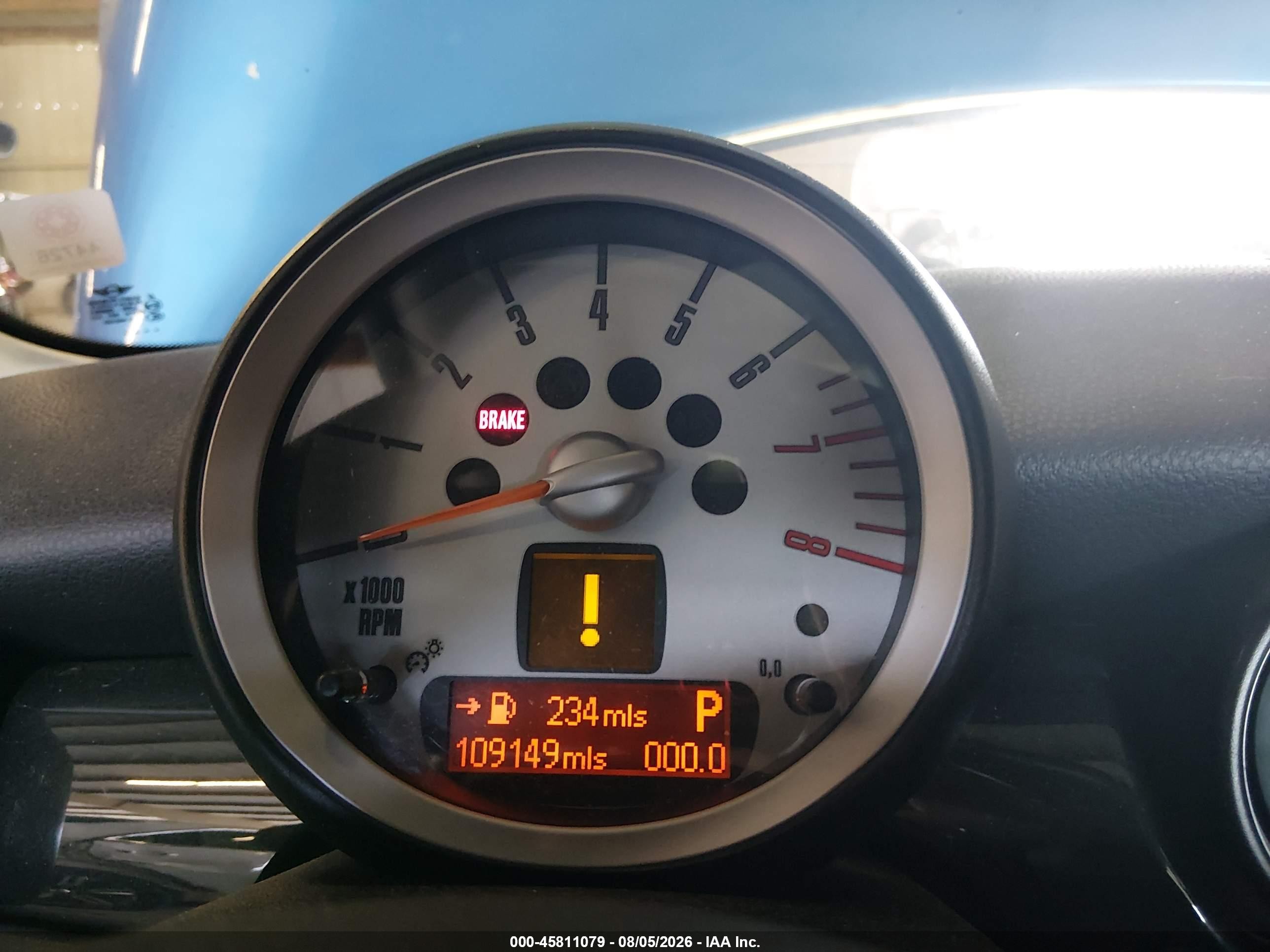 2009 Mini Cooper S   Blue vin: WMWMF73559TW88117