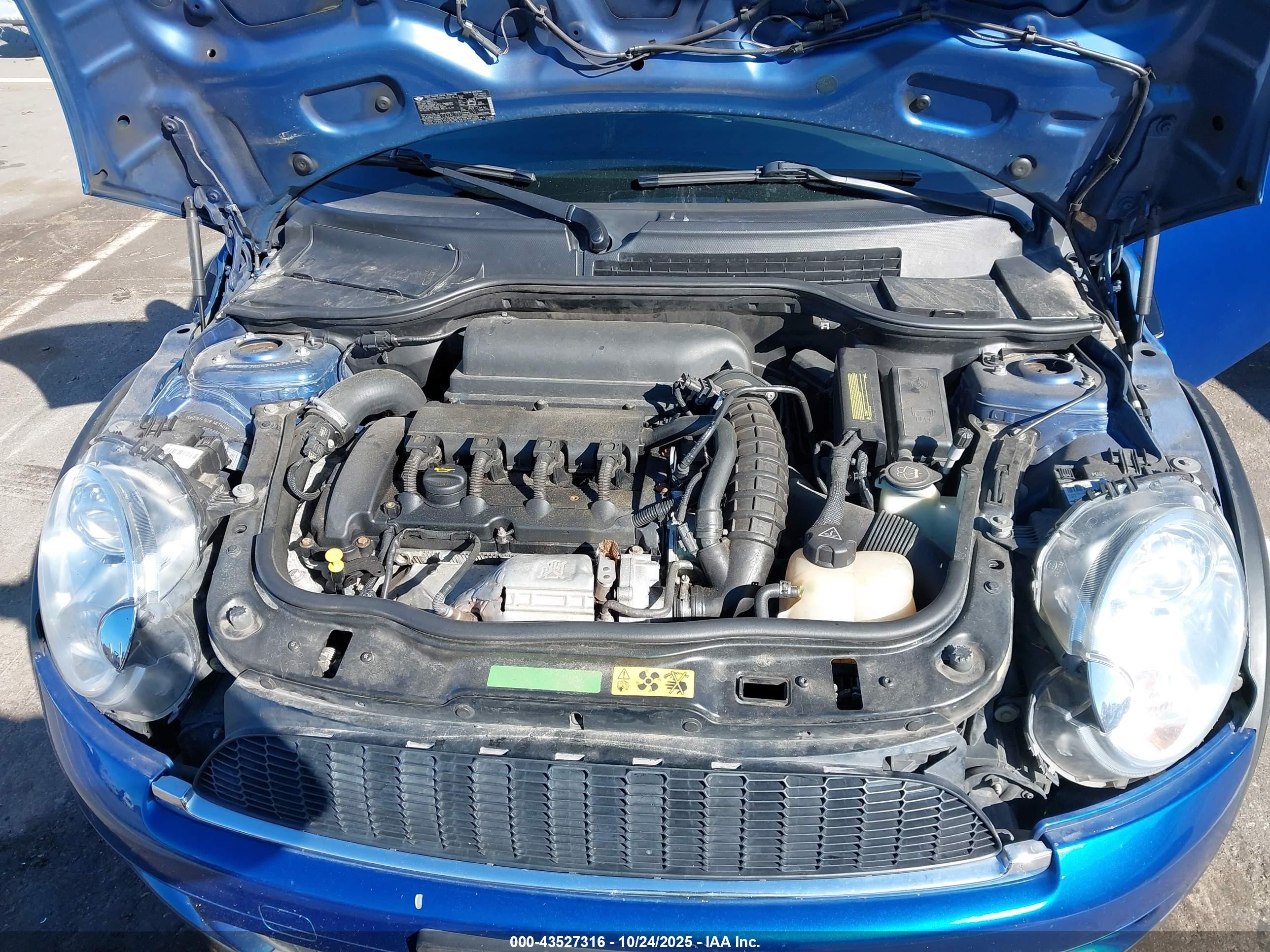 2007 Mini Cooper S   Blue vin: WMWMF73567TL87918