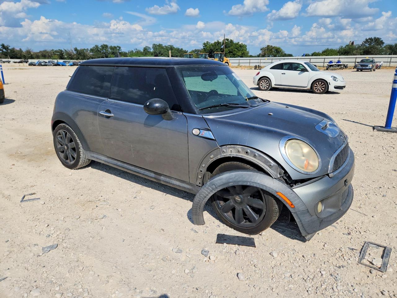 2008 Mini Cooper S Серый vin: WMWMF73568TT89203