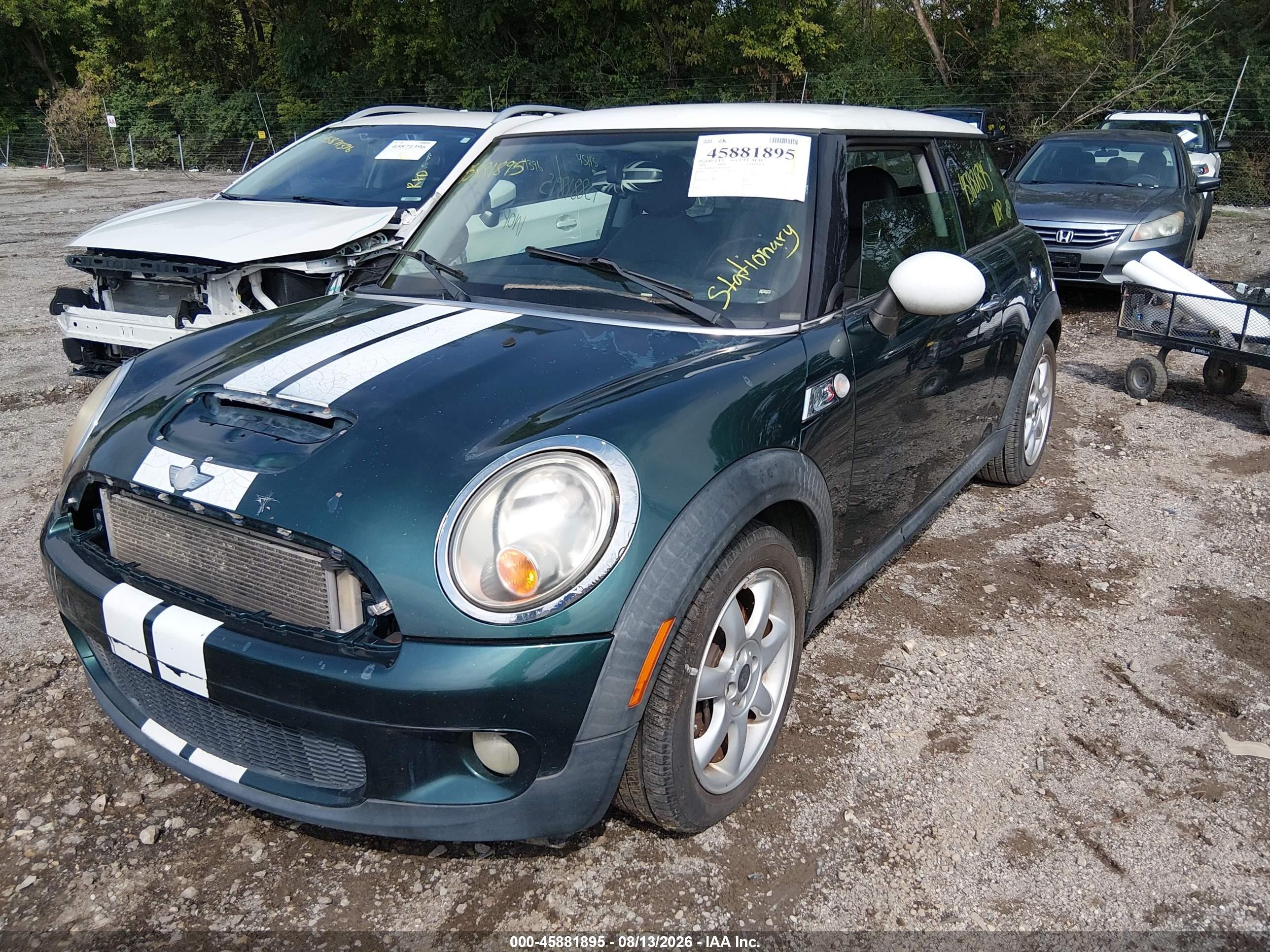 2008 Mini Cooper S   Green vin: WMWMF73568TT91730