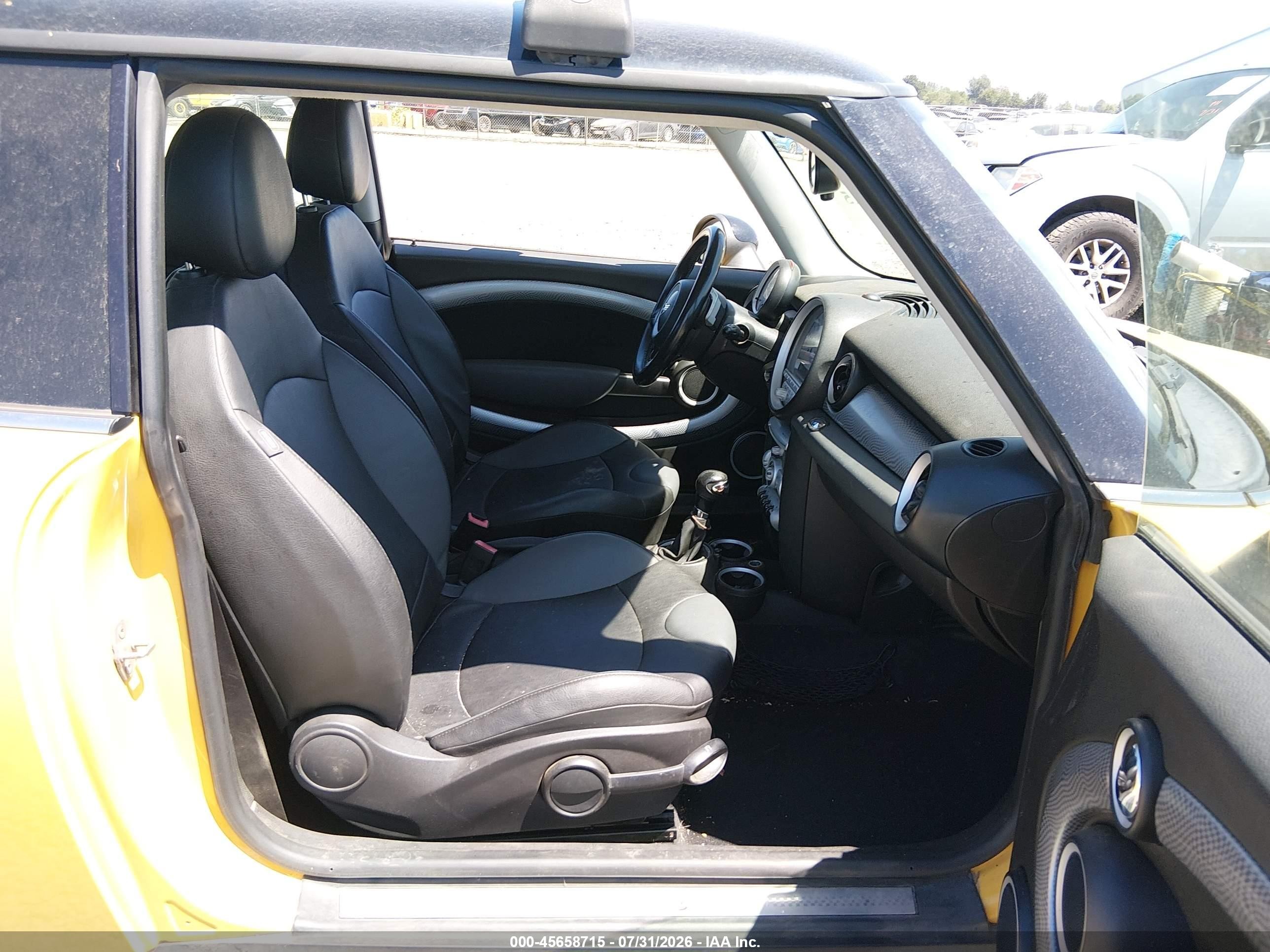2009 Mini Cooper S Yellow vin: WMWMF73579TW87728