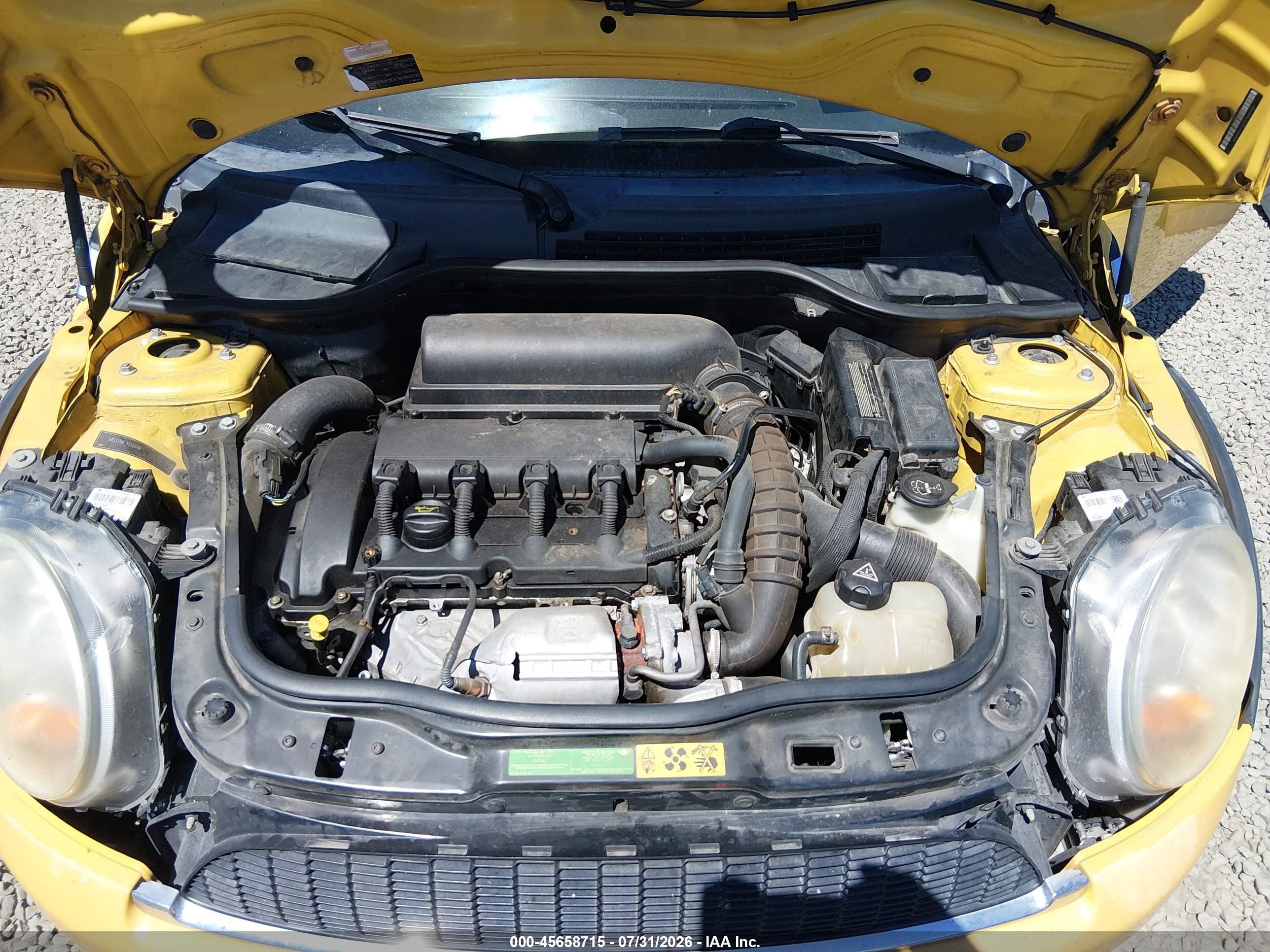 2009 Mini Cooper S Yellow vin: WMWMF73579TW87728