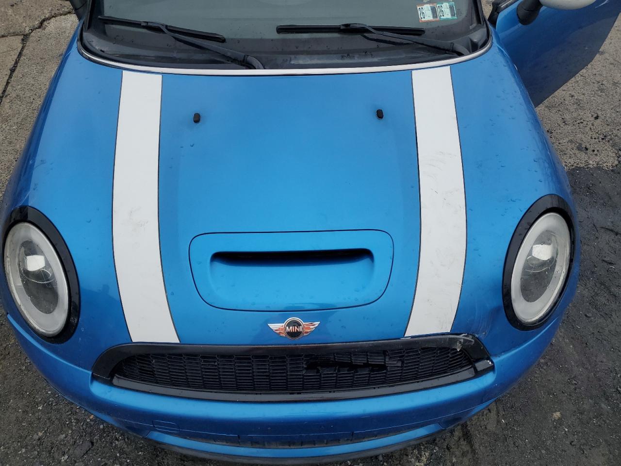 2008 Mini Cooper S Синий vin: WMWMF73598TT87512 Damage: Hood, Dent(S) W/ Paint Dmg, 7 To 8 Inches