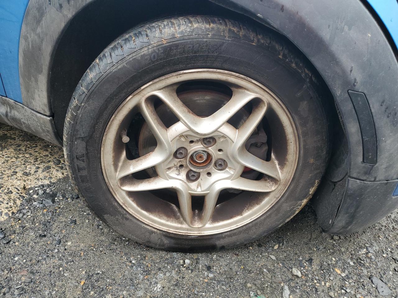 2008 Mini Cooper S Синий vin: WMWMF73598TT87512 Damage: Right Front Wheel, Curb Rash, > 12 Inches
