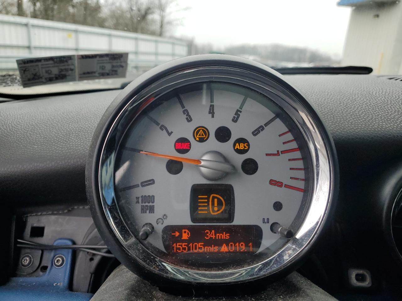 2008 Mini Cooper S Синий vin: WMWMF73598TT87512 Damage: Warning Light - Abs, On, Unacceptable