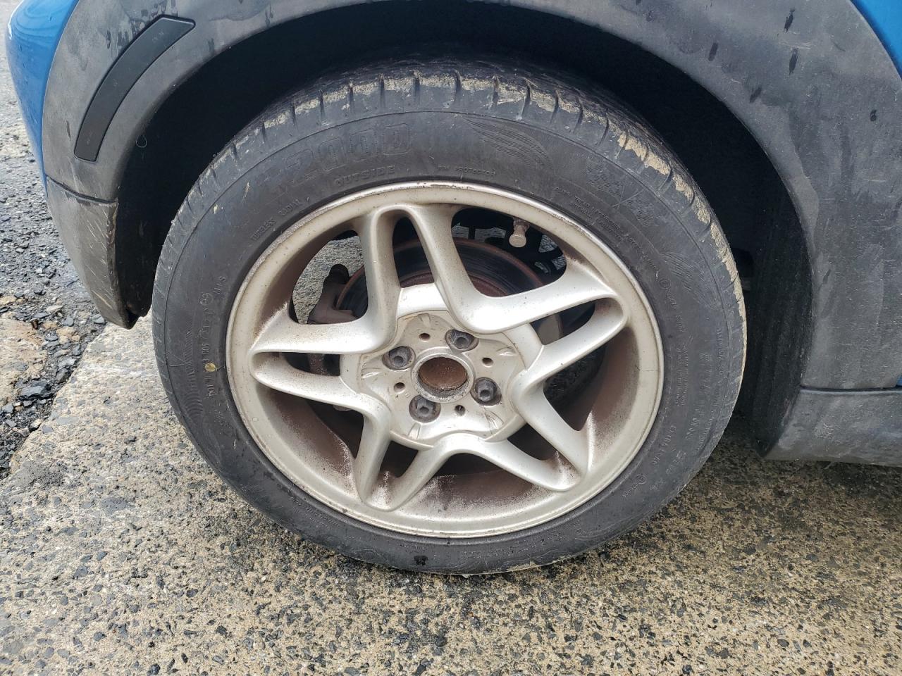 2008 Mini Cooper S Синий vin: WMWMF73598TT87512 Damage: Right Rear Wheel, Curb Rash, > 12 Inches