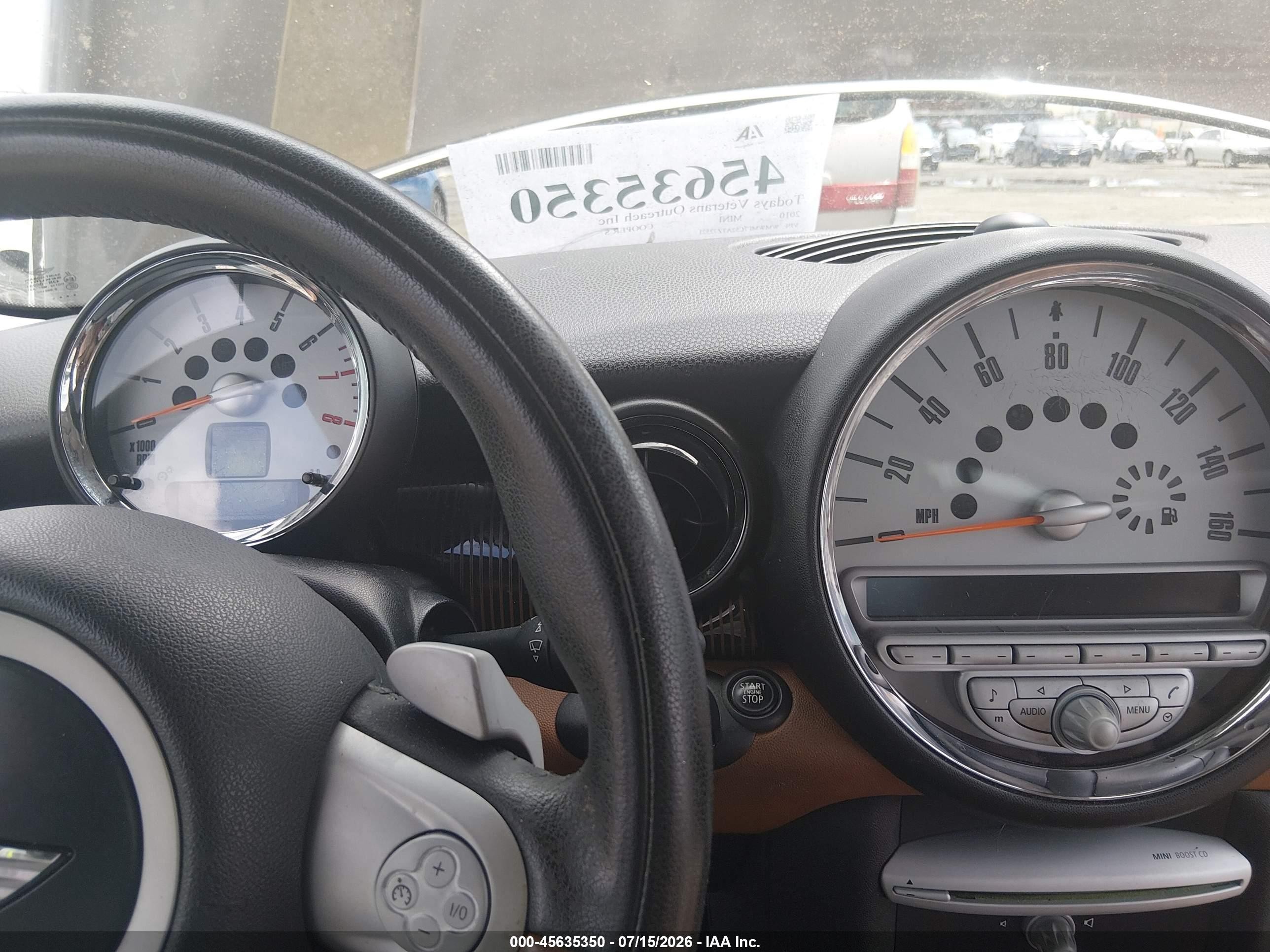 2010 Mini Cooper S   Brown vin: WMWMF7C52ATZ72521
