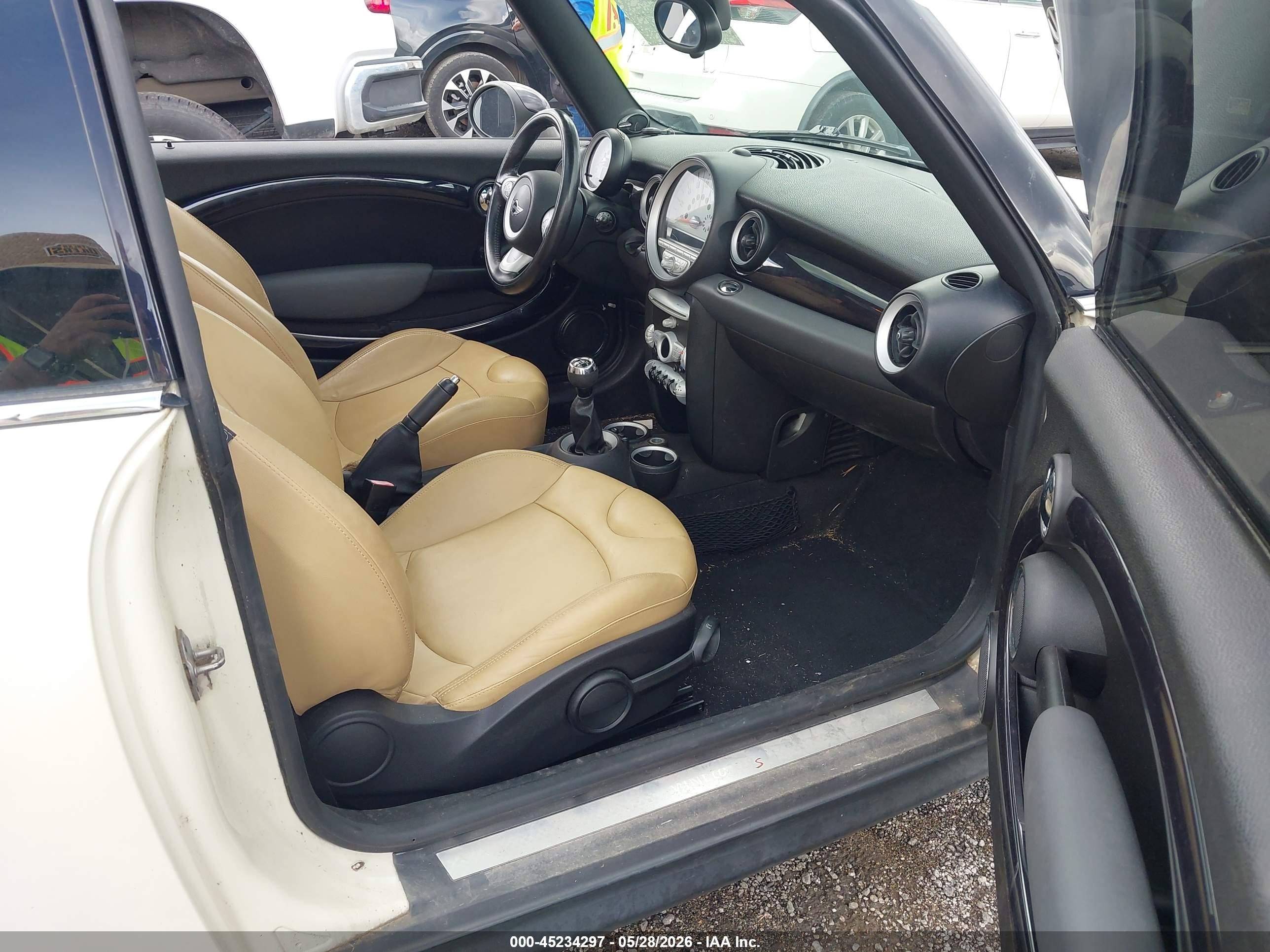 2010 Mini Cooper S   Cream vin: WMWMF7C53ATX42003