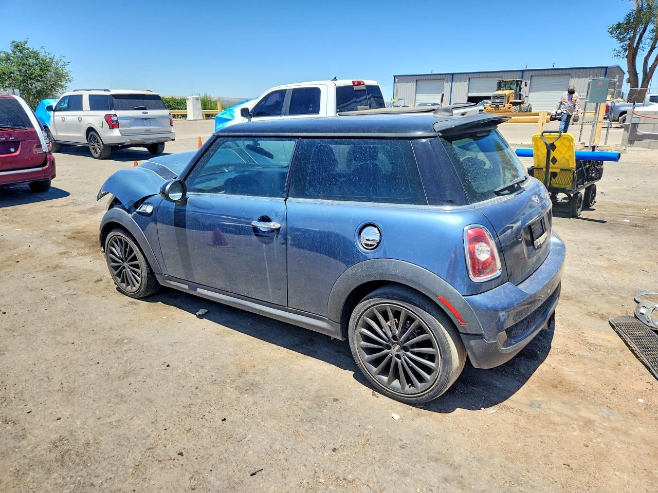 2010 Mini Cooper S Blue vin: WMWMF7C55ATZ73372