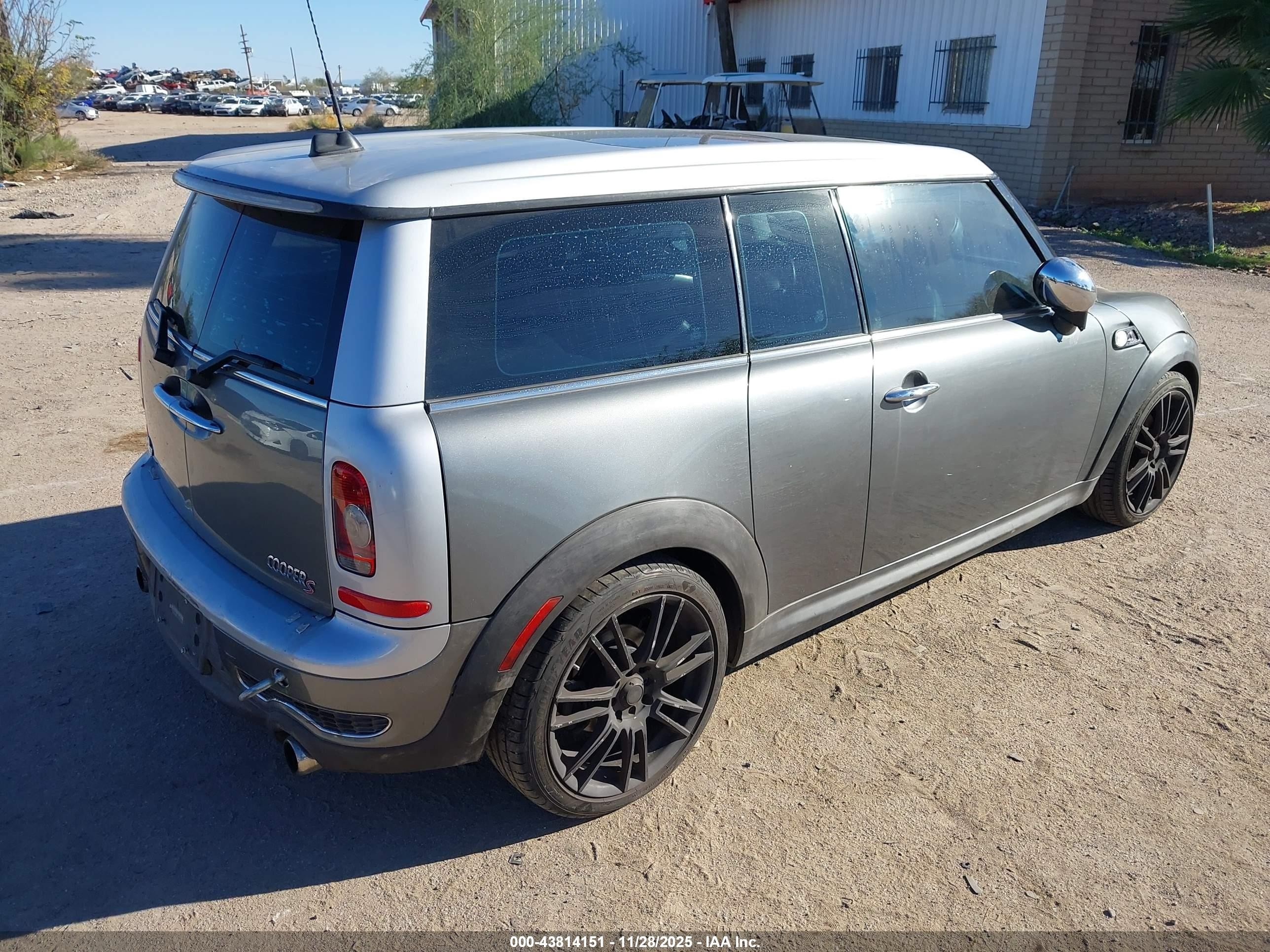 2008 Mini Cooper S Clubman   Gray vin: WMWMM33518TP87059