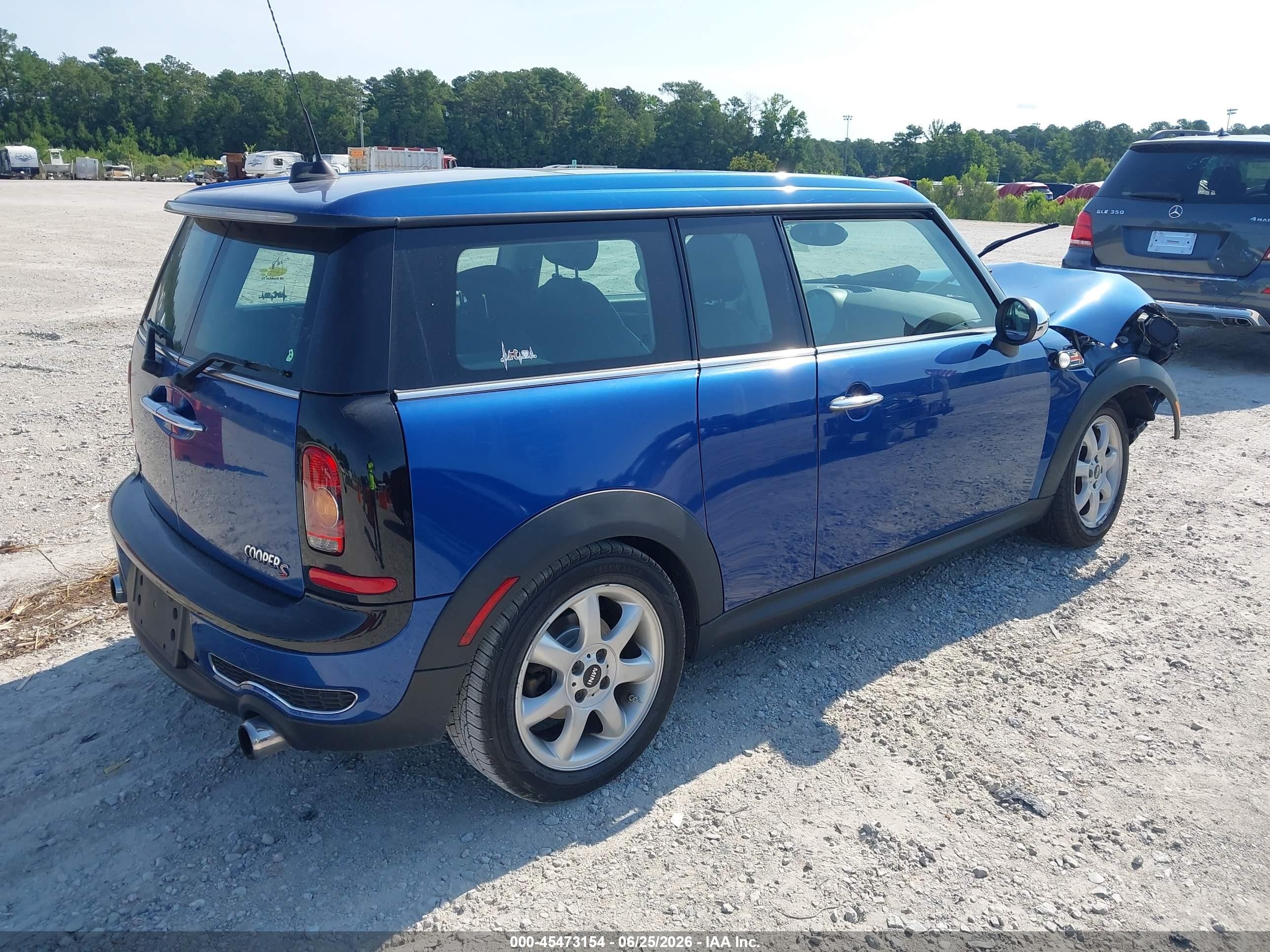 2008 Mini Cooper S Clubman   Blue vin: WMWMM33538TP72028
