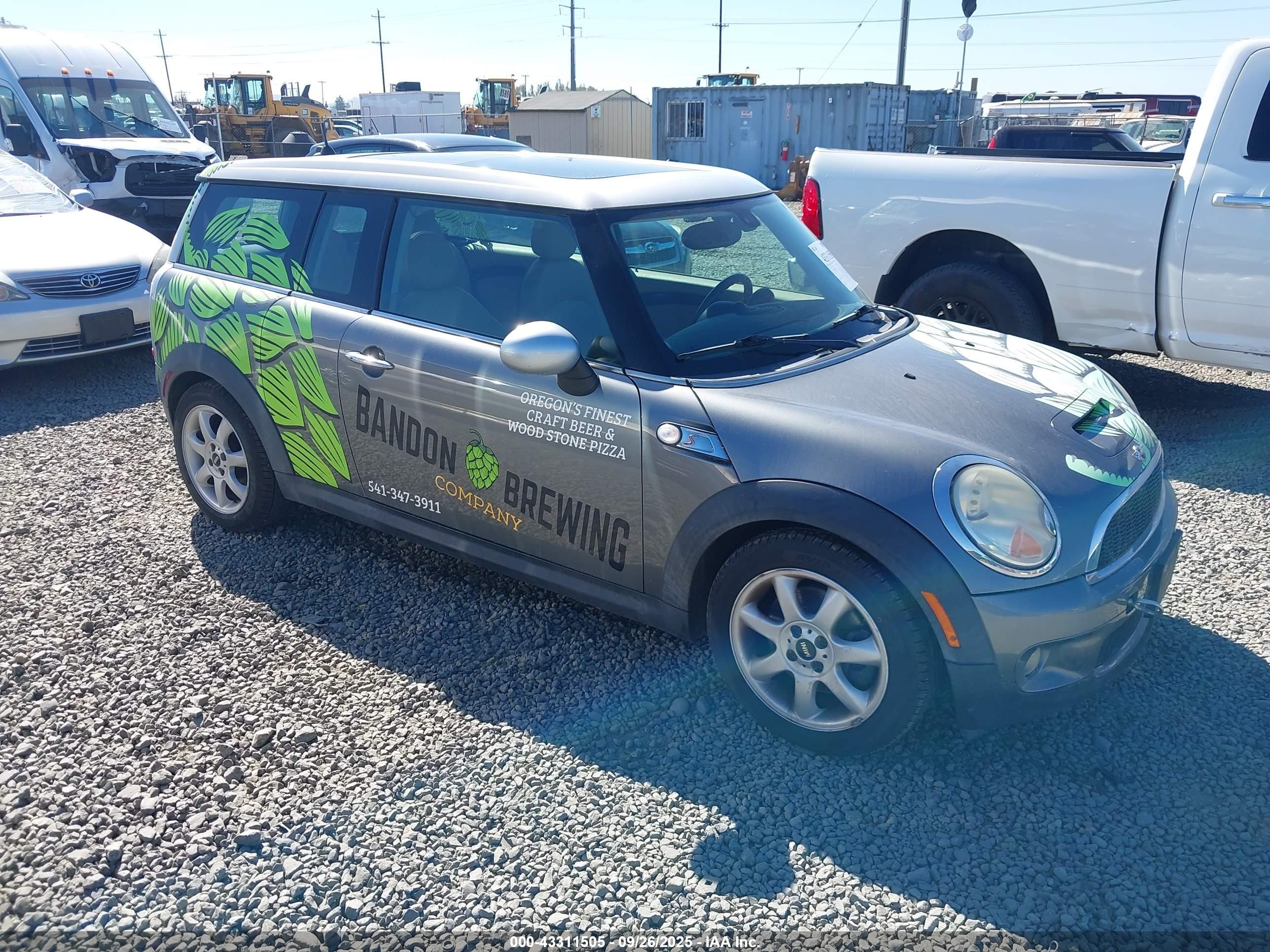 2008 Mini Cooper S Clubman   Gray vin: WMWMM33578TP88037