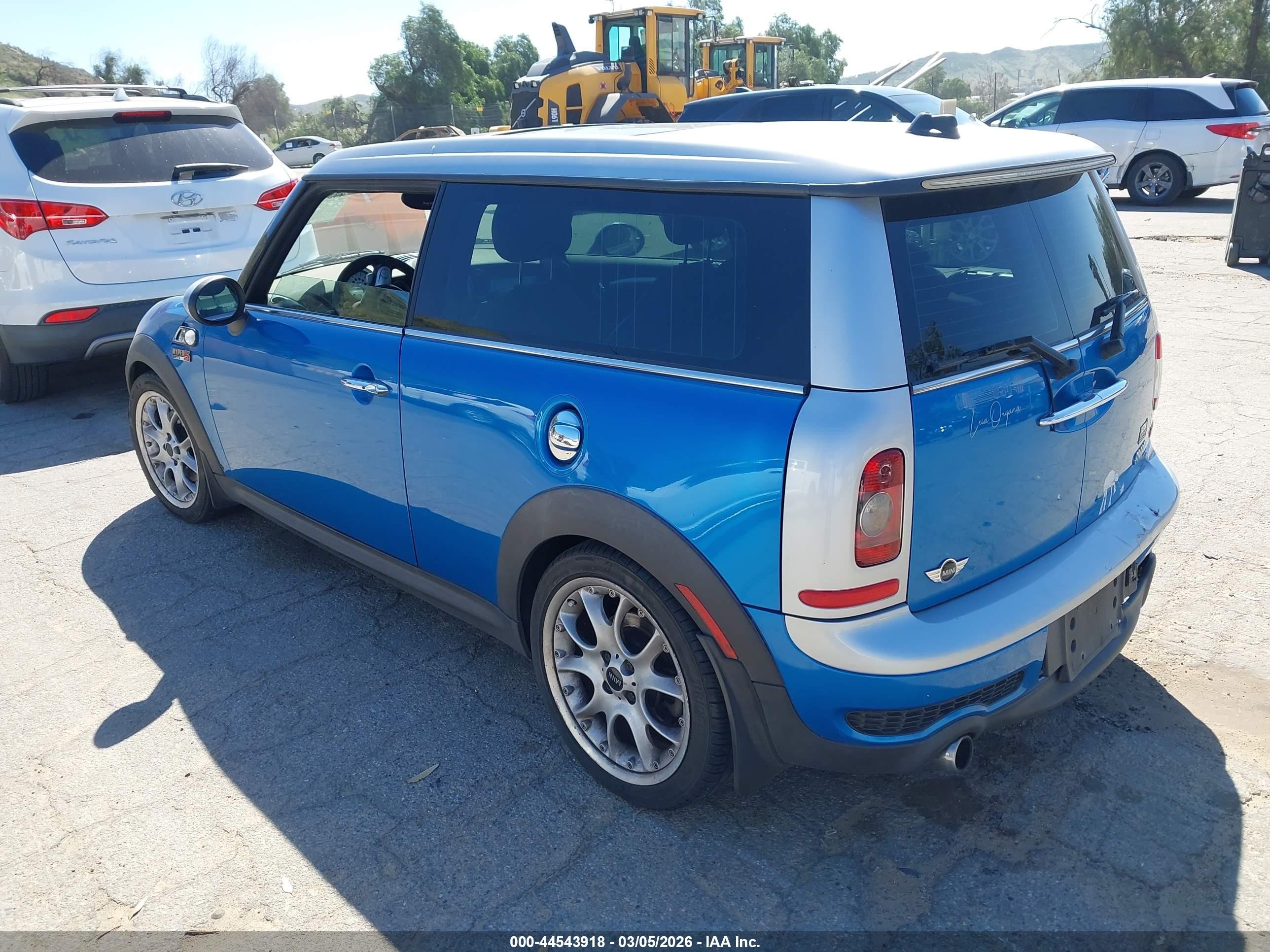 2008 Mini Cooper S Clubman   Blue vin: WMWMM33578TP89558