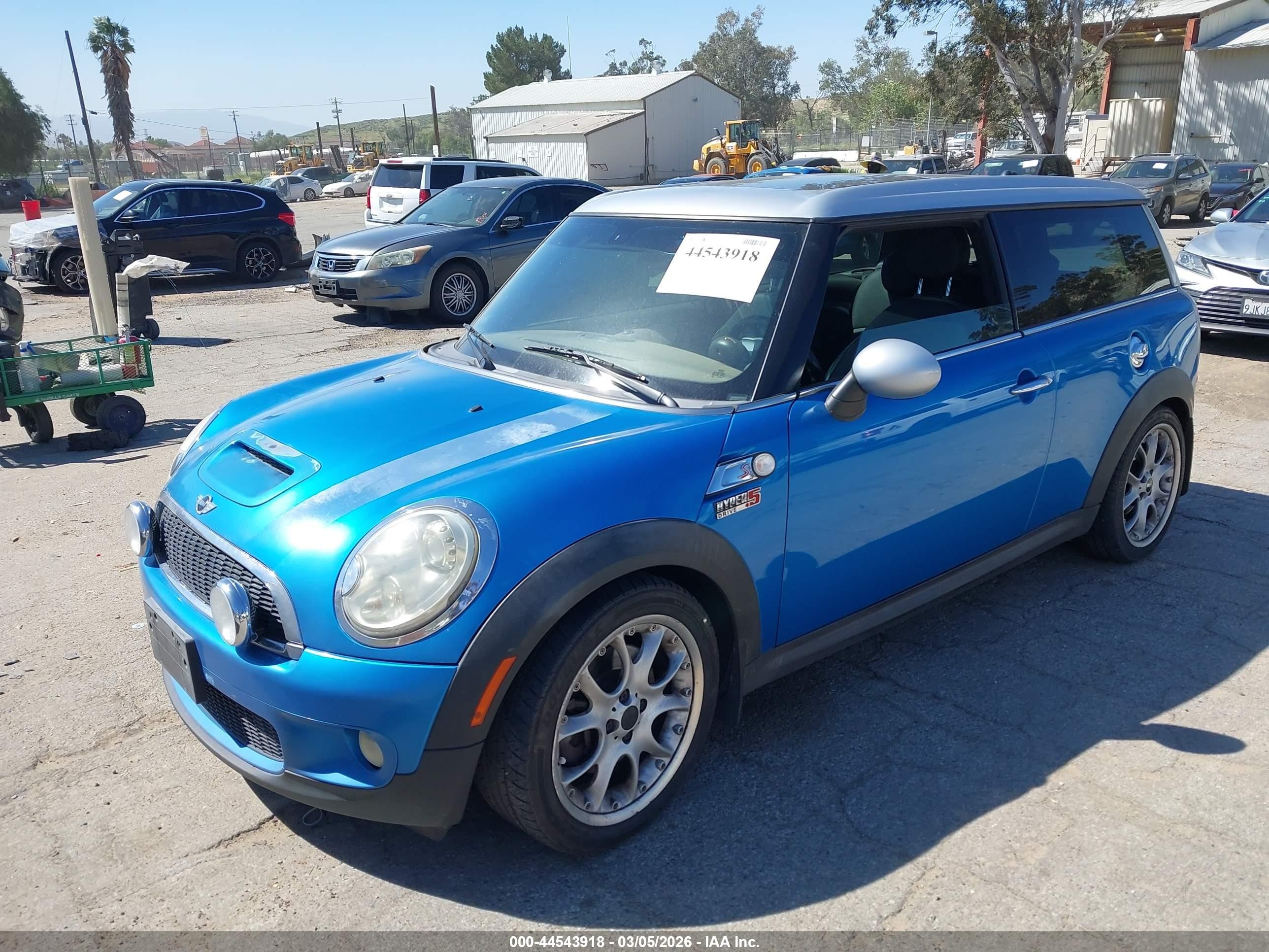 2008 Mini Cooper S Clubman   Blue vin: WMWMM33578TP89558