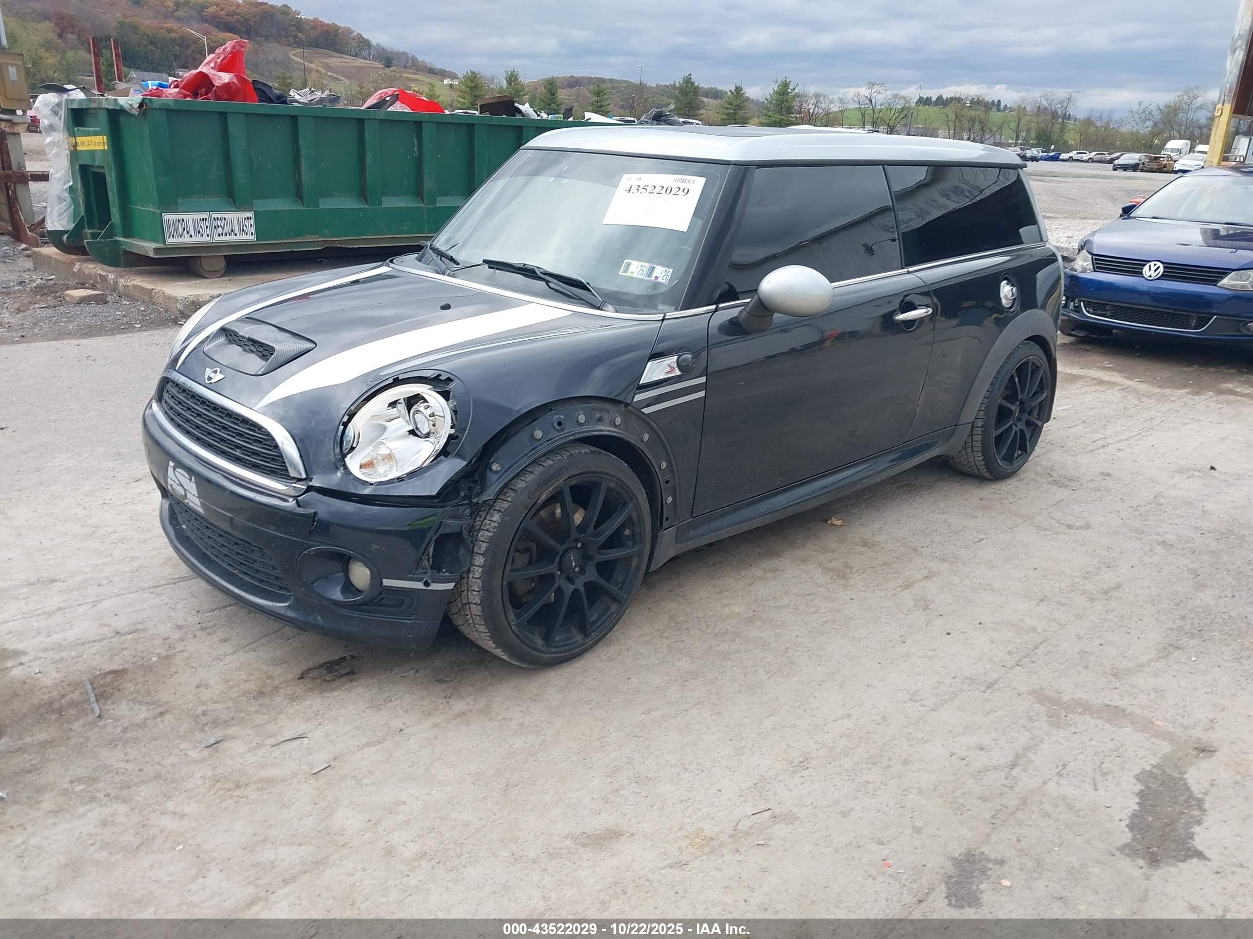 2008 Mini Cooper S Clubman   Black vin: WMWMM33588TP70534