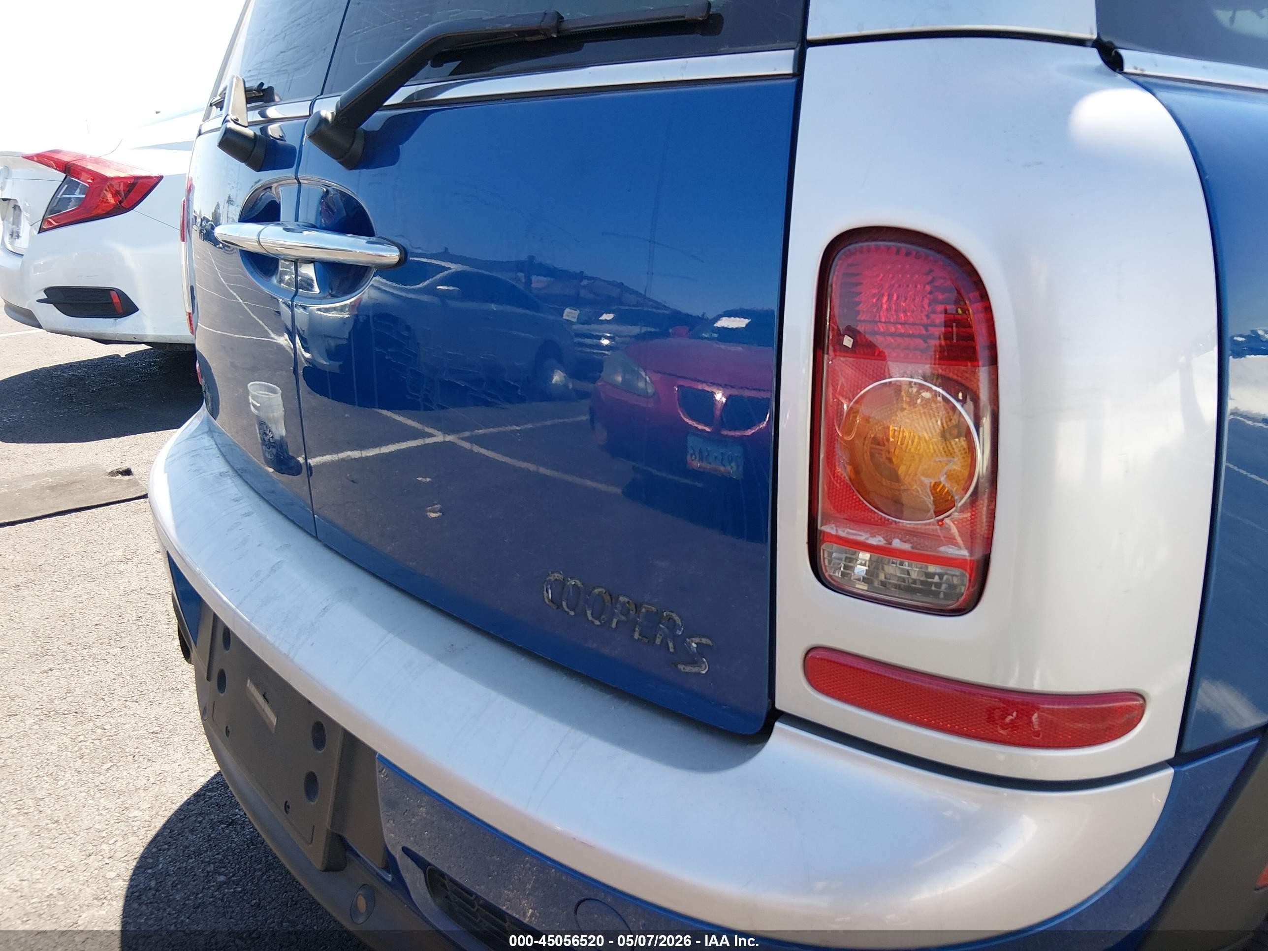 2008 Mini Cooper S Clubman   Blue vin: WMWMM335X8TP88632