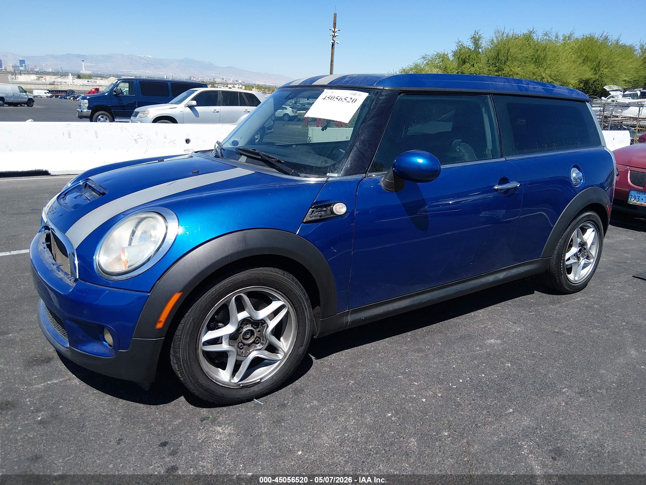 2008 Mini Cooper S Clubman   Blue vin: WMWMM335X8TP88632