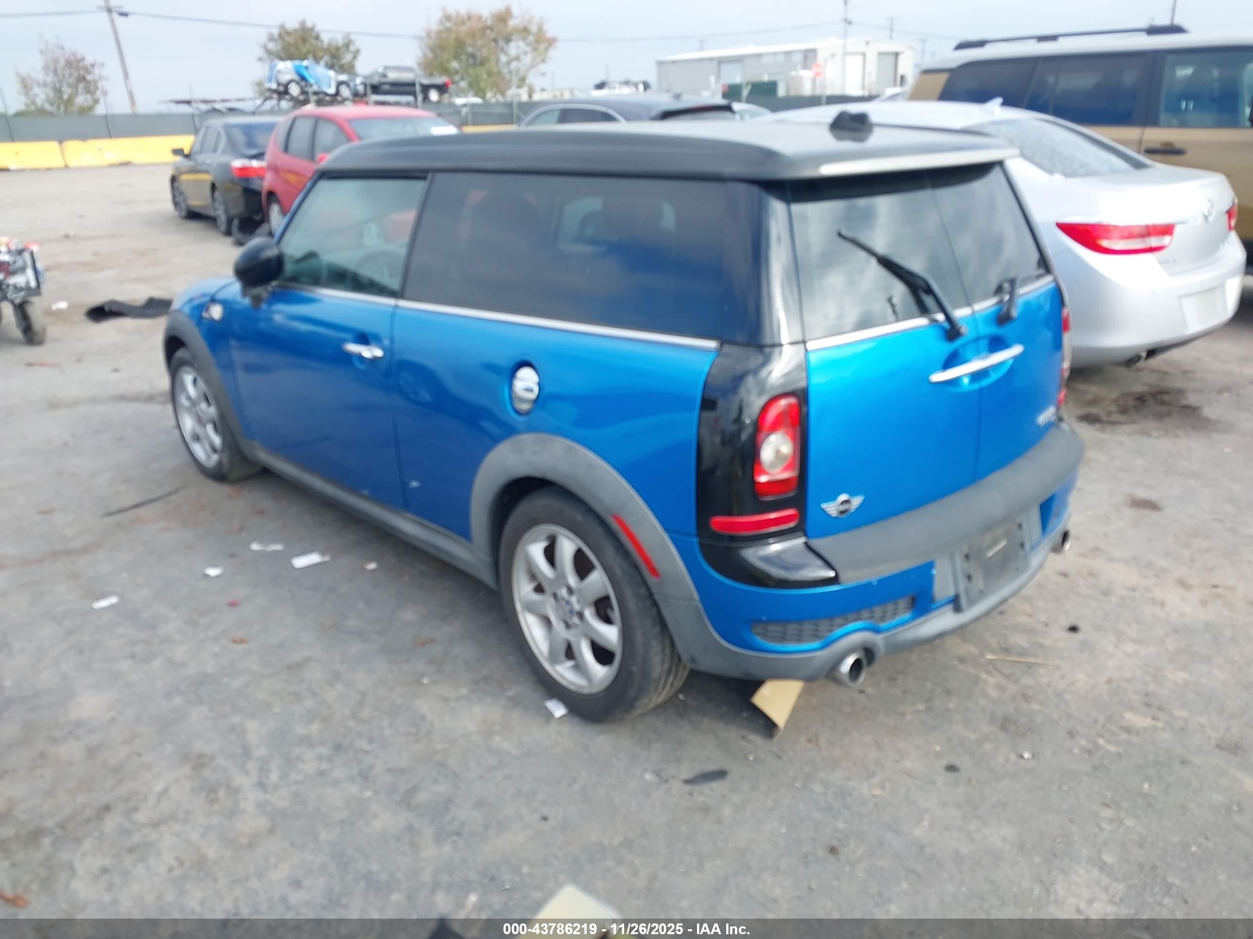 2010 Mini Cooper S Clubman   Blue vin: WMWMM3C59ATP76641