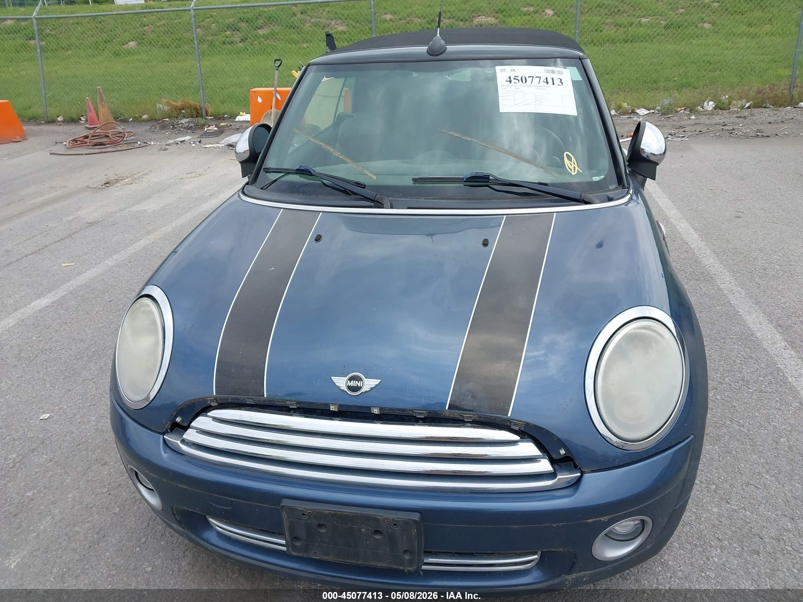 2009 Mini Cooper   Синий vin: WMWMR33529TU96041