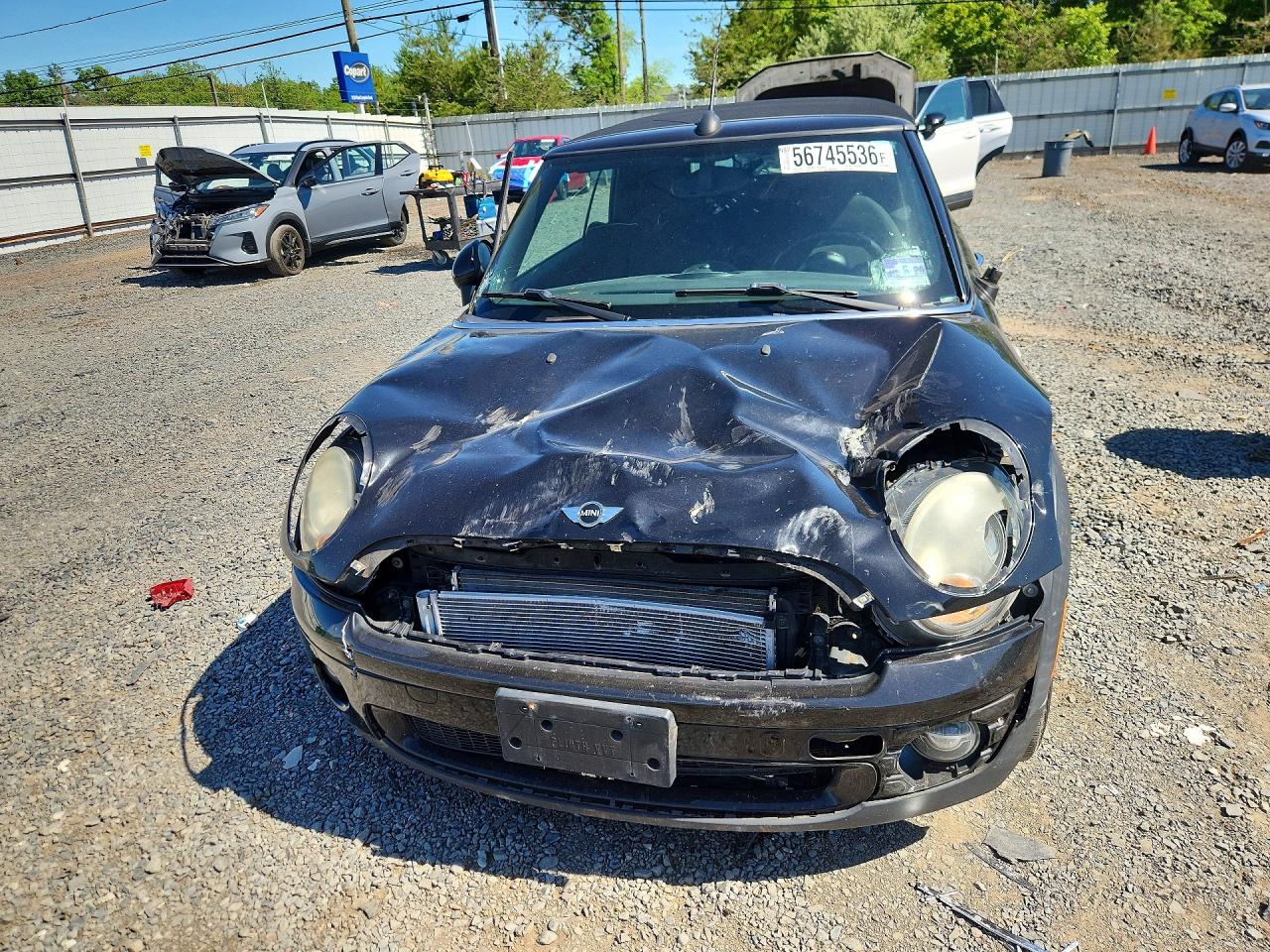2009 Mini Cooper Black vin: WMWMR33549TJ94380