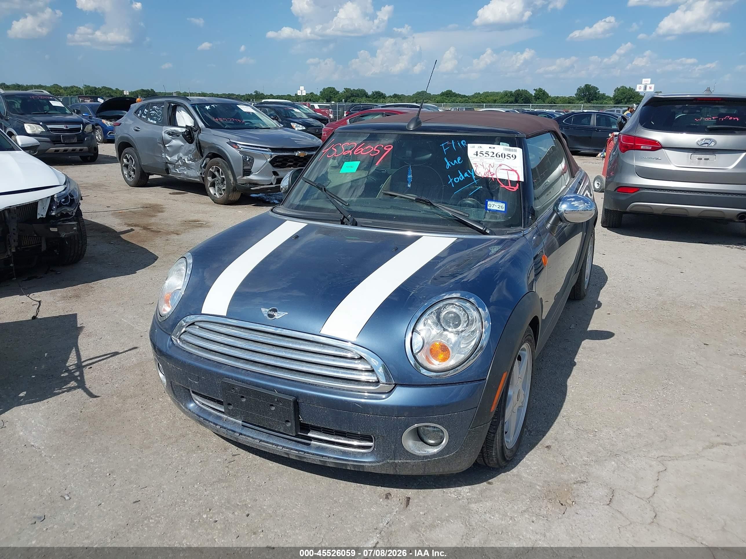 2009 Mini Cooper   Синий vin: WMWMR33579TU95046