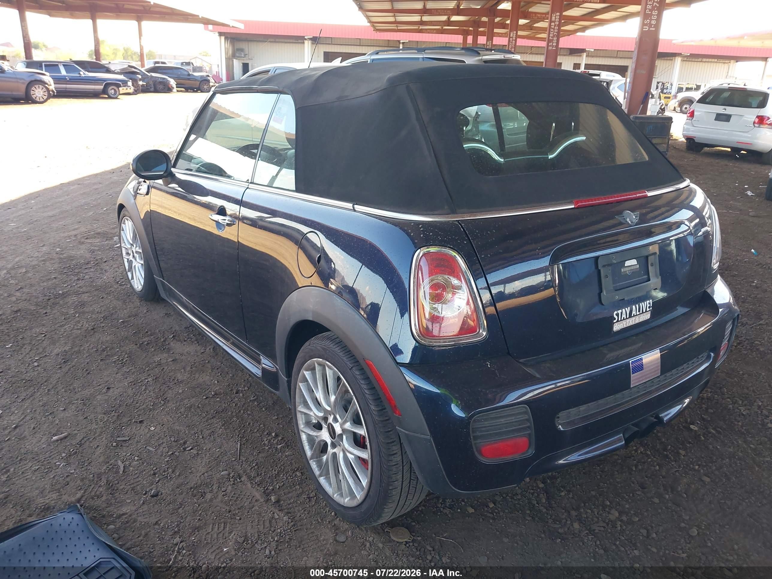 2013 Mini Convertible John Cooper Works Синий vin: WMWMR9C51DT499413